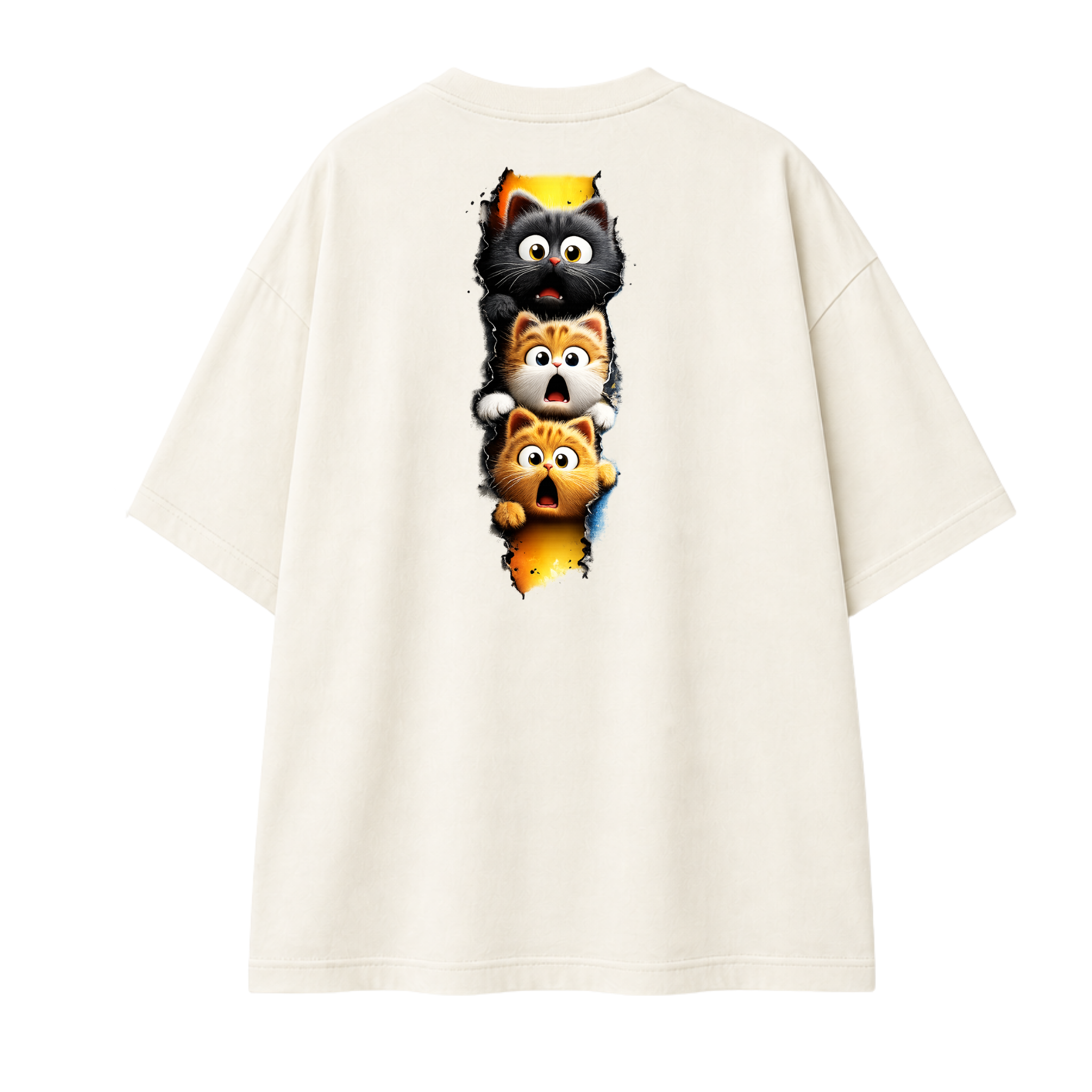 Somokriti Premium Cotton Printed T-Shirt - Curious Chaos | Oversized Fit, Half Sleeve, Round Neck | Unisex