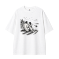 Somokriti Premium Cotton Printed T-Shirt - Sacred Sunset | Oversized Fit, Half Sleeve, Round Neck | Unisex