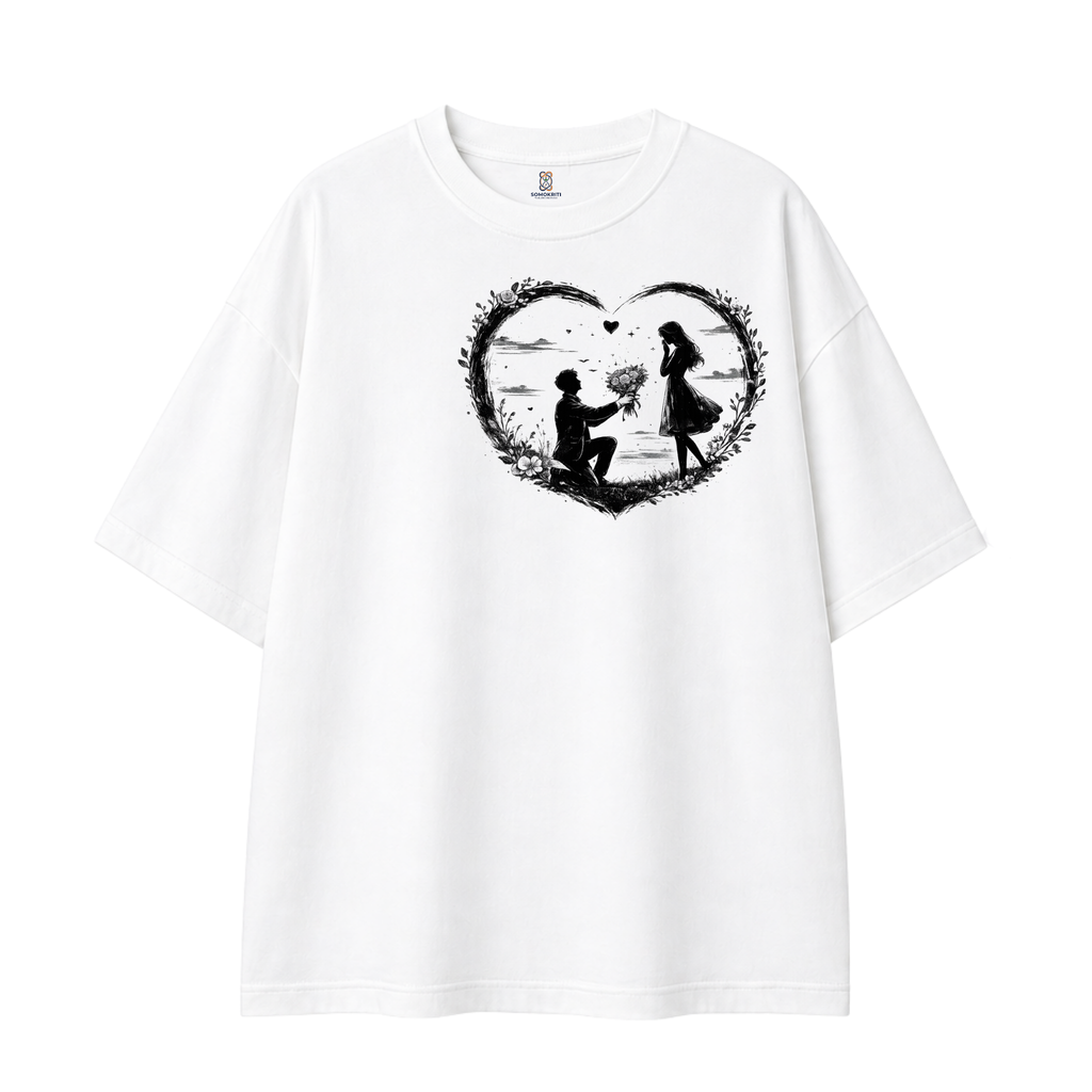 Somokriti Premium Cotton Printed T-Shirt - Forever Promise | Oversized Fit, Half Sleeve, Round Neck | Unisex
