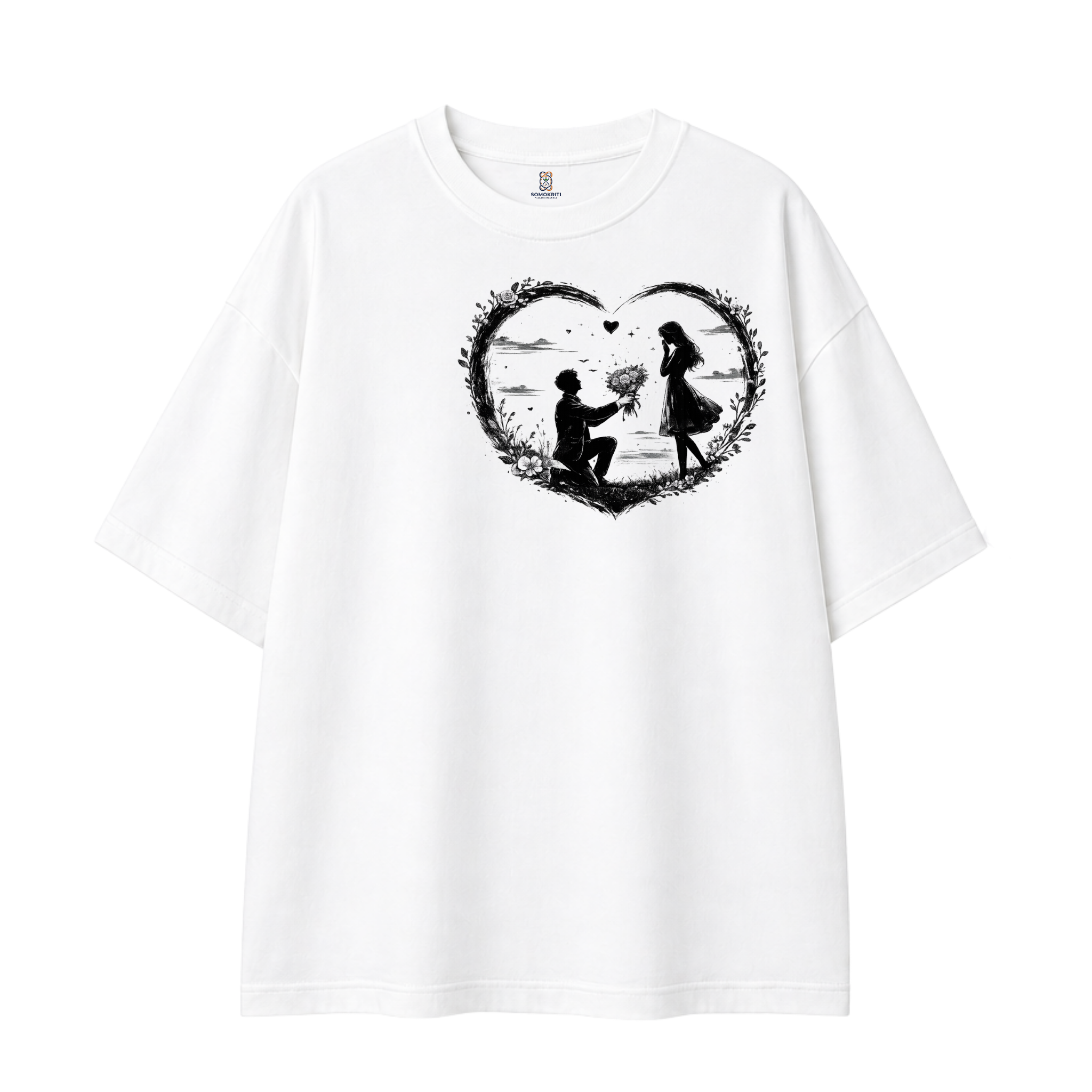 Somokriti Premium Cotton Printed T-Shirt - Forever Promise | Oversized Fit, Half Sleeve, Round Neck | Unisex