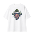Somokriti Premium Cotton Printed T-Shirt - Cosmic Roots | Oversized Fit, Half Sleeve, Round Neck | Unisex