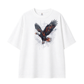 Somokriti Premium Cotton Printed T-Shirt - Inferno Flight | Oversized Fit, Half Sleeve, Round Neck | Unisex