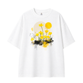 Somokriti Premium Cotton Printed T-Shirt - Golden Focus | Oversized Fit, Half Sleeve, Round Neck | Girls, Women
