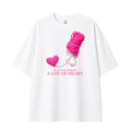 Somokriti Premium Cotton Printed T-Shirt - A Lot of Heart | Oversized Fit, Half Sleeve, Round Neck | Girls, Women
