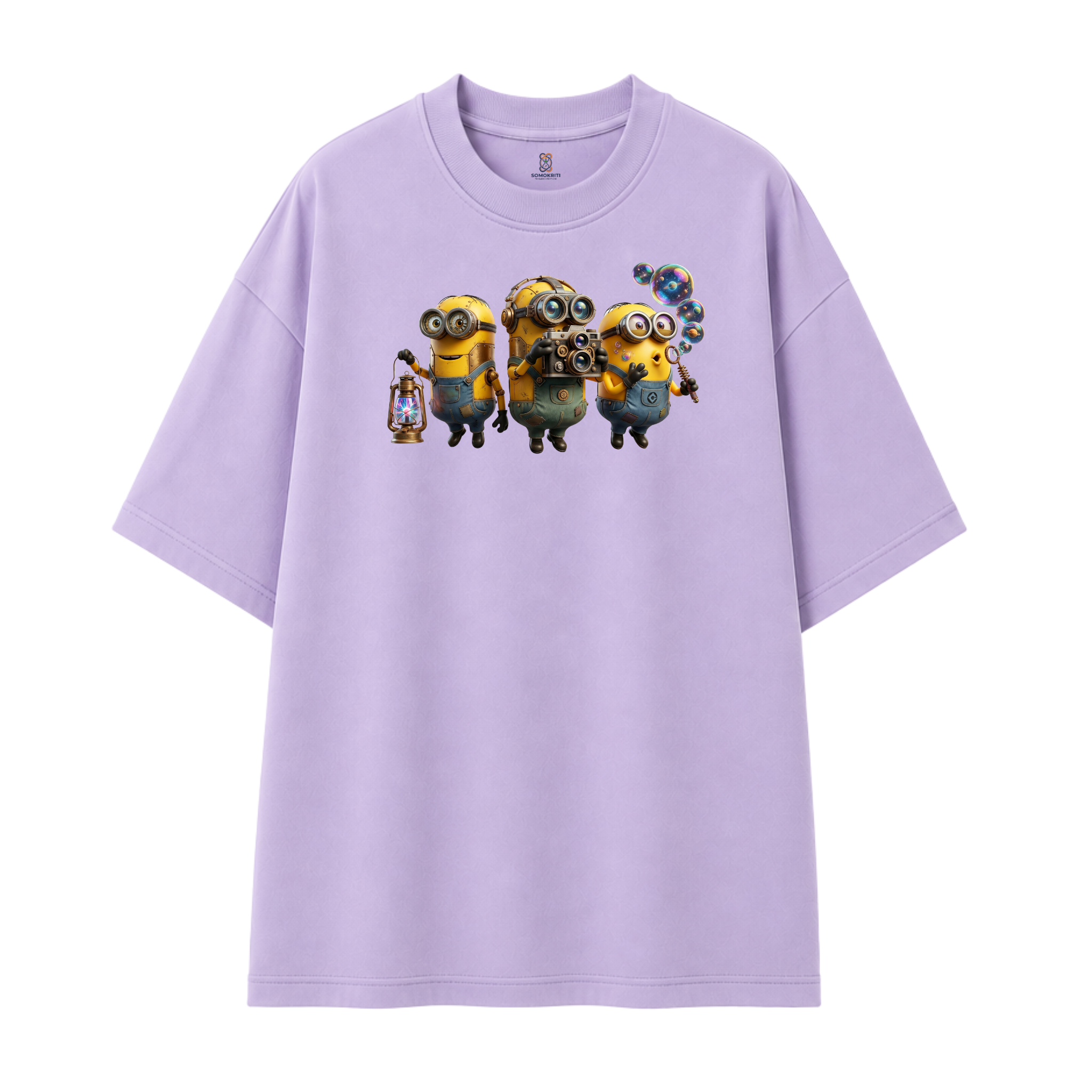 Somokriti Premium Cotton Printed T-Shirt - Minion Mischief | Oversized Fit, Half Sleeve, Round Neck | Unisex