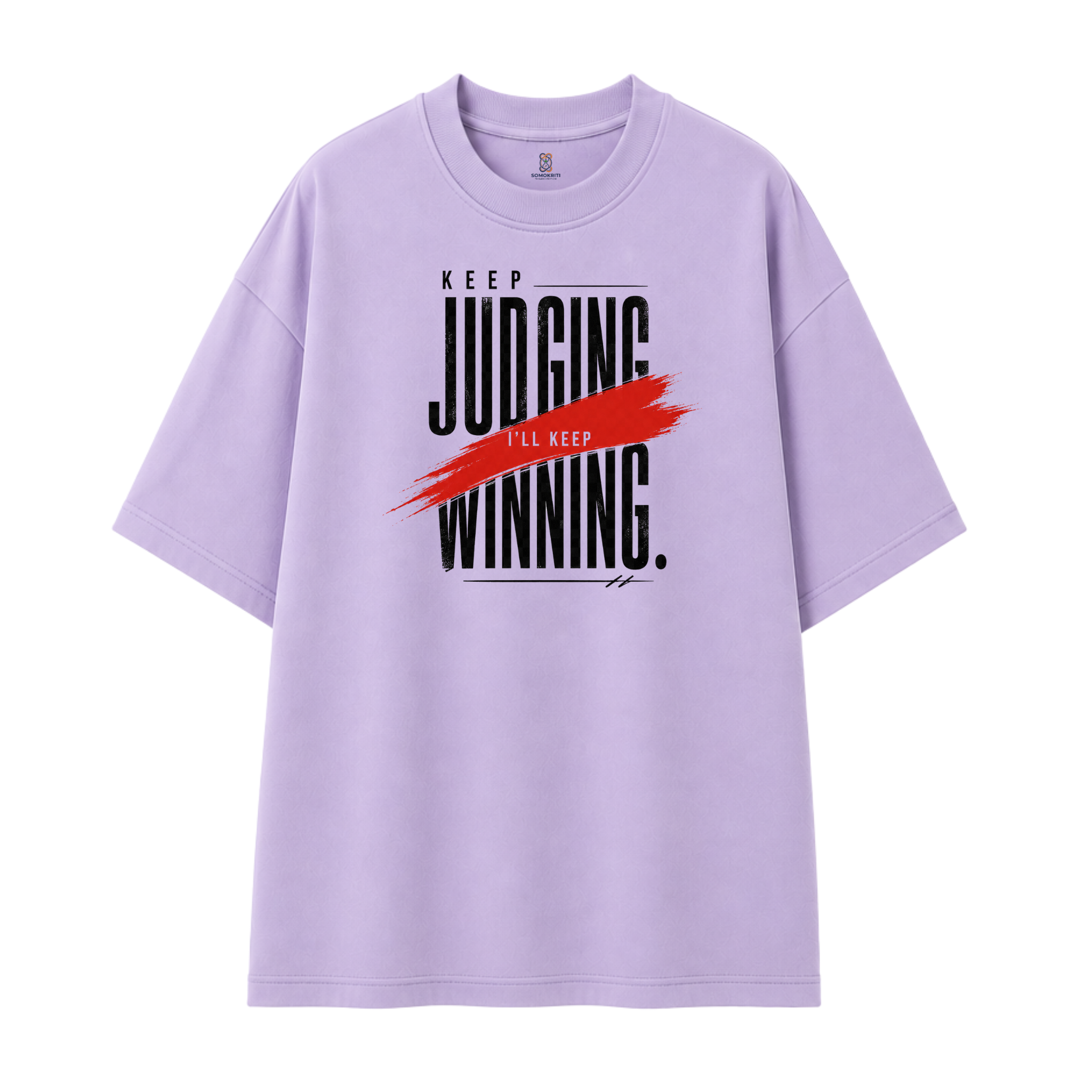 Somokriti Premium Cotton Printed T-Shirt - Relentless Grind | Oversized Fit, Half Sleeve, Round Neck | Unisex