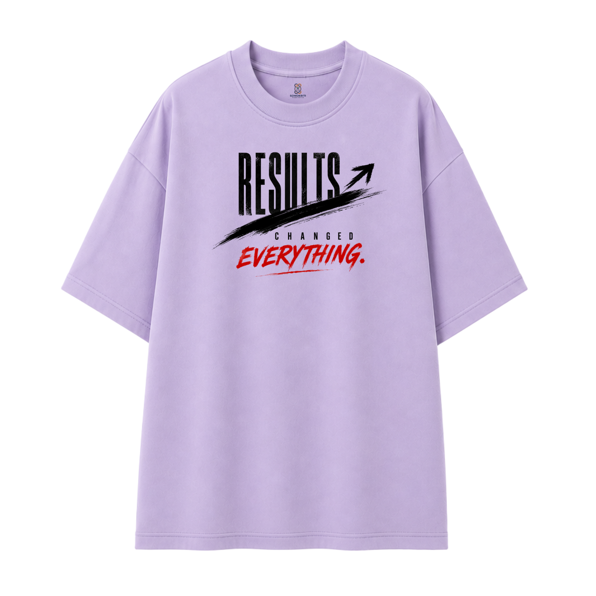 Somokriti Premium Cotton Printed T-Shirt - Bold Results | Oversized Fit, Half Sleeve, Round Neck | Unisex