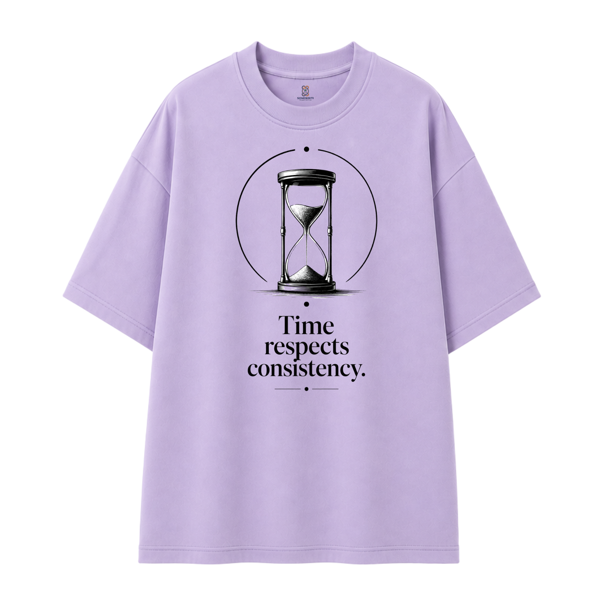 Somokriti Premium Cotton Printed T-Shirt - Timeless Patience | Oversized Fit, Half Sleeve, Round Neck | Unisex