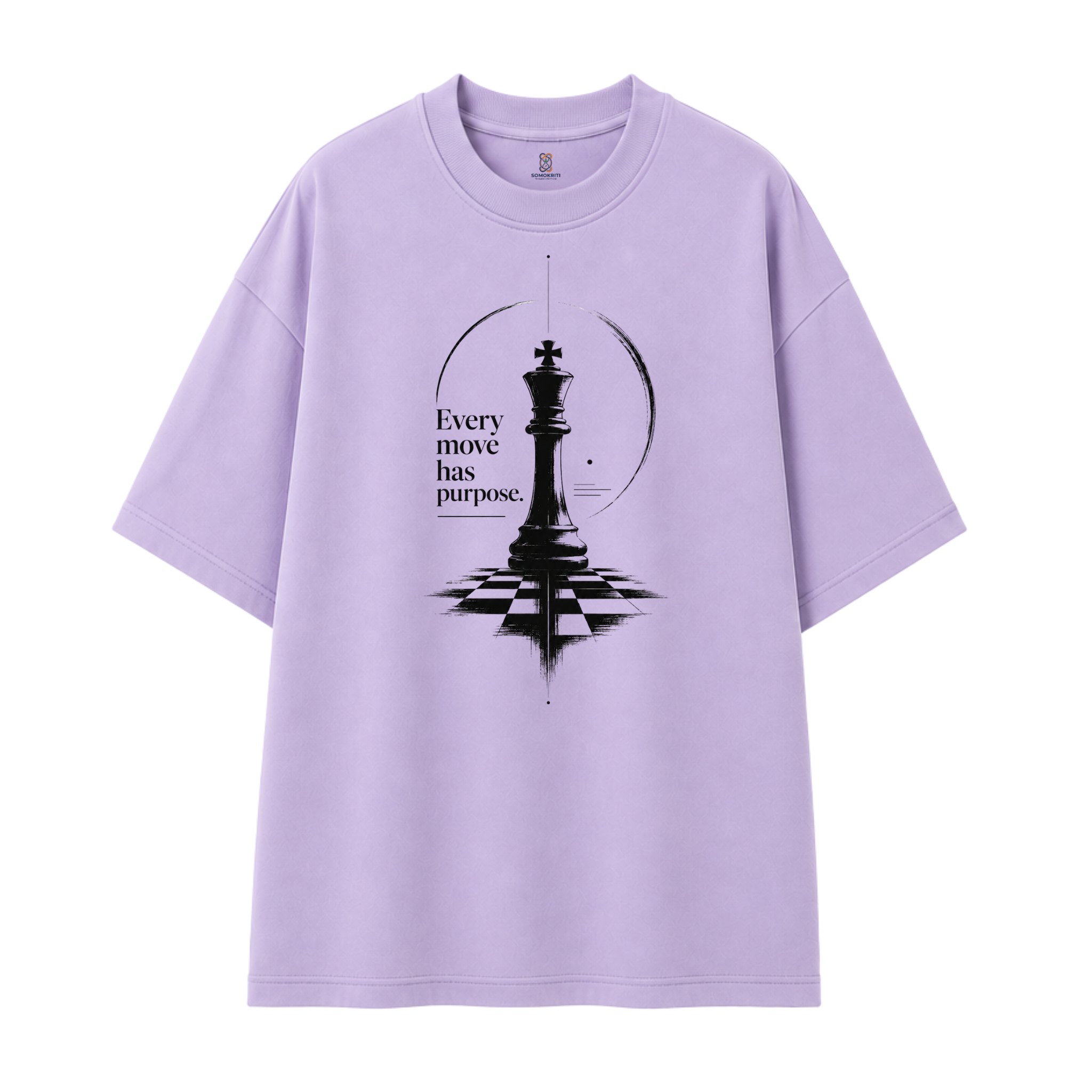 Somokriti Premium Cotton Printed T-Shirt - Strategic Vision | Oversized Fit, Half Sleeve, Round Neck | Unisex
