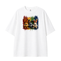 Somokriti Premium Cotton Printed T-Shirt - Bunny Brigade | Oversized Fit, Half Sleeve, Round Neck | Unisex