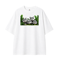 Somokriti Premium Cotton Printed T-Shirt - Panda Paradise | Oversized Fit, Half Sleeve, Round Neck | Unisex
