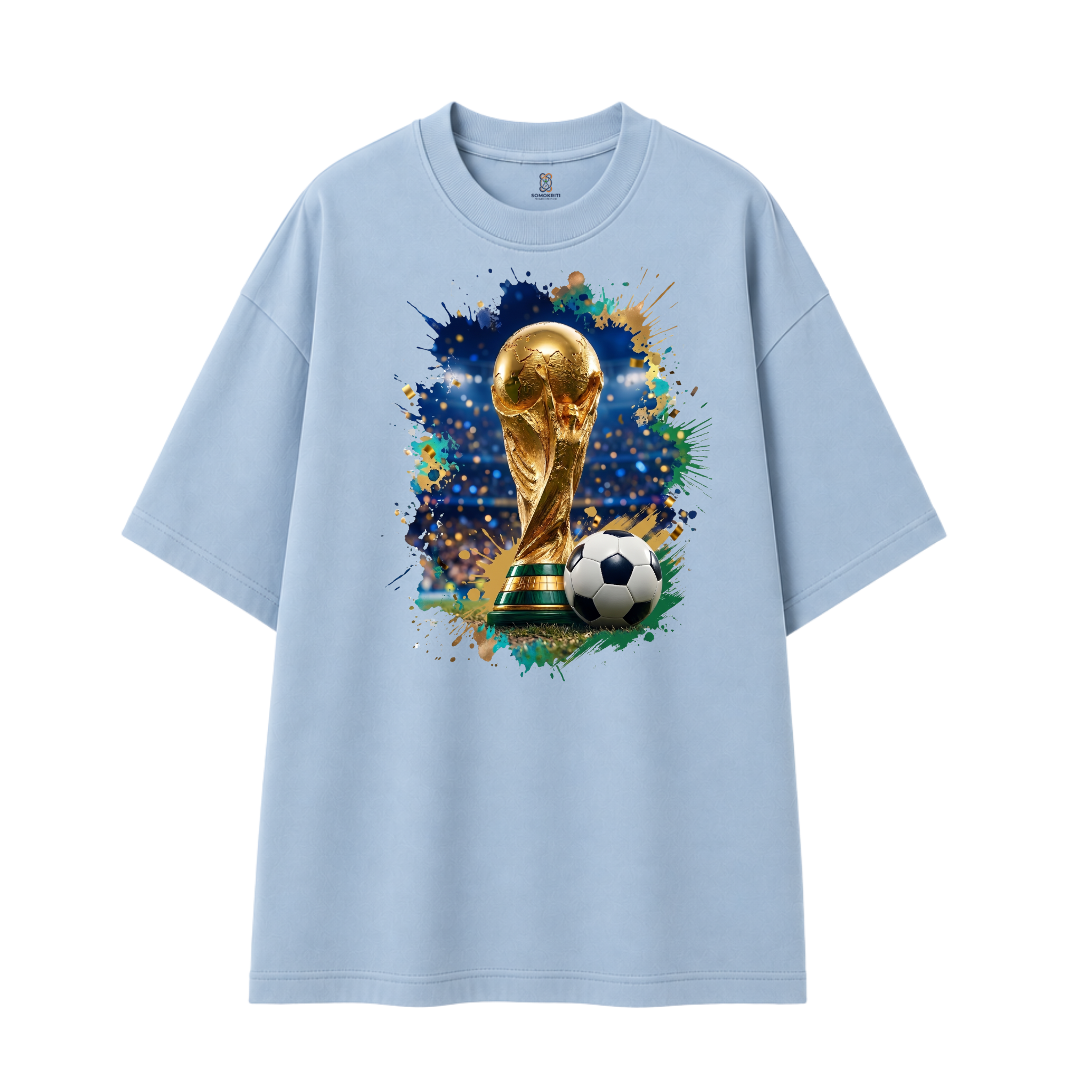 Somokriti Premium Cotton Printed T-Shirt - Cup Fever | Half Sleeve, Round Neck | Unisex