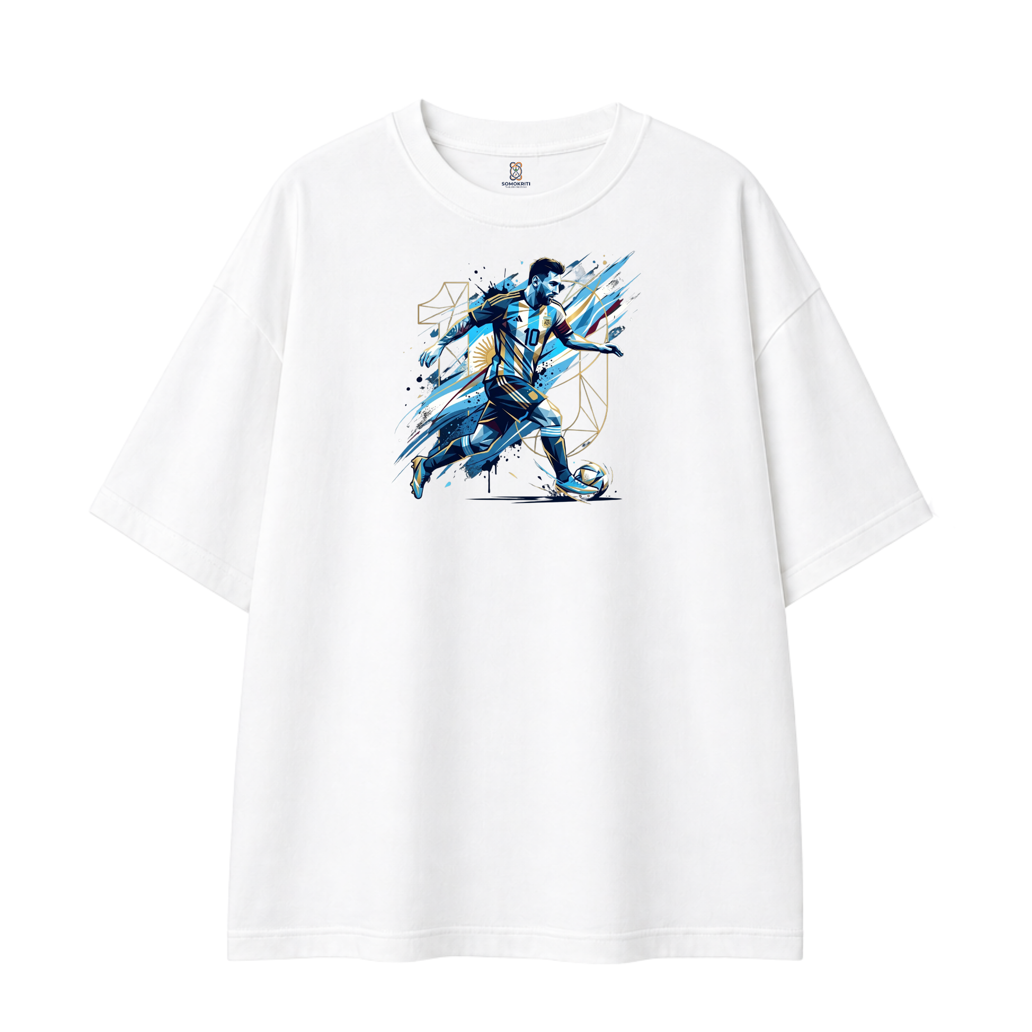 Somokriti Premium Cotton Printed T-Shirt - The G.O.A.T. | Half Sleeve, Round Neck | Unisex