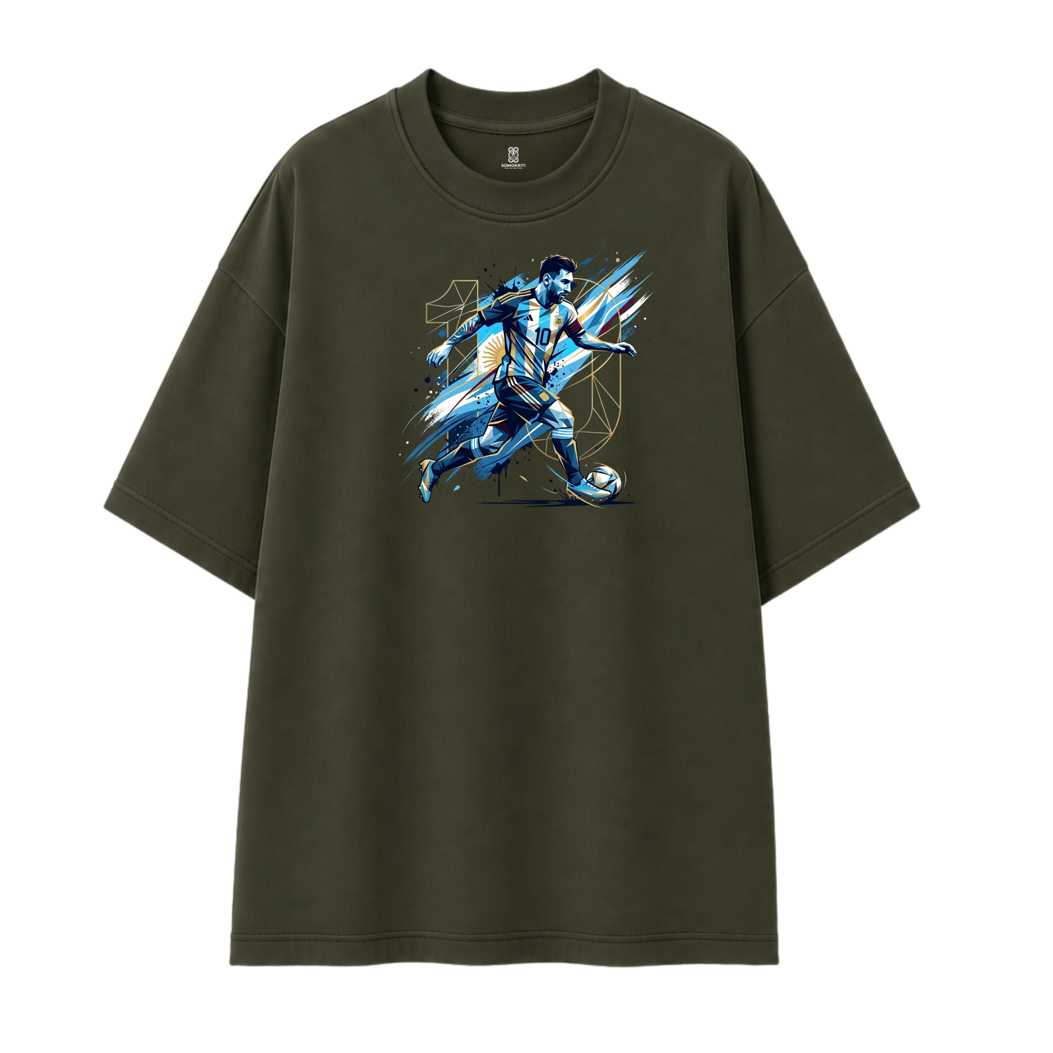 Somokriti Premium Cotton Printed T-Shirt - The G.O.A.T. | Half Sleeve, Round Neck | Unisex