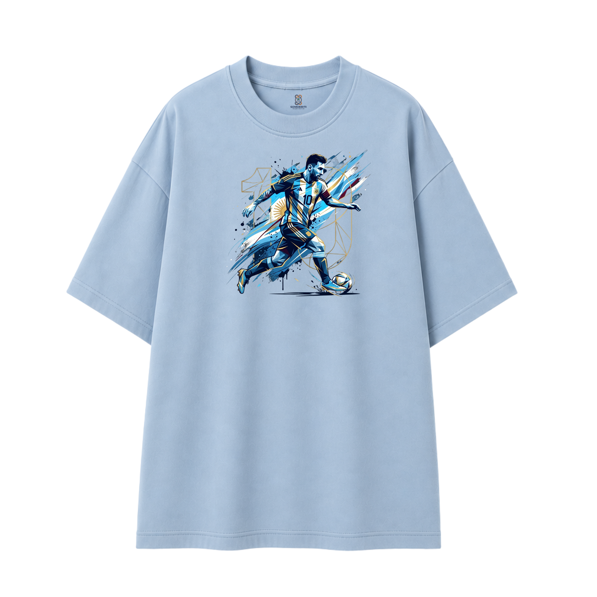 Somokriti Premium Cotton Printed T-Shirt - The G.O.A.T. | Half Sleeve, Round Neck | Unisex