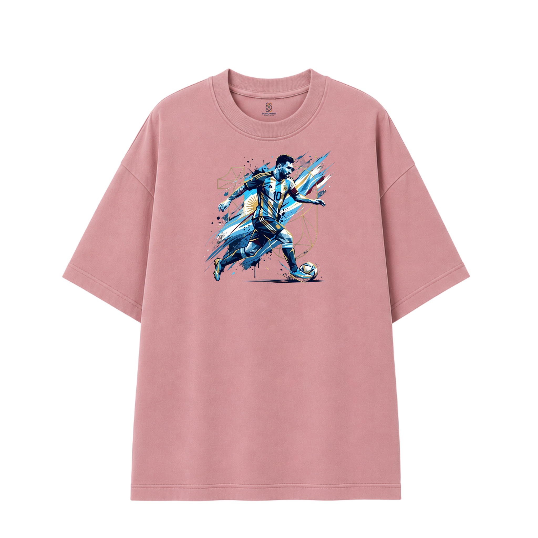 Somokriti Premium Cotton Printed T-Shirt - The G.O.A.T. | Half Sleeve, Round Neck | Unisex