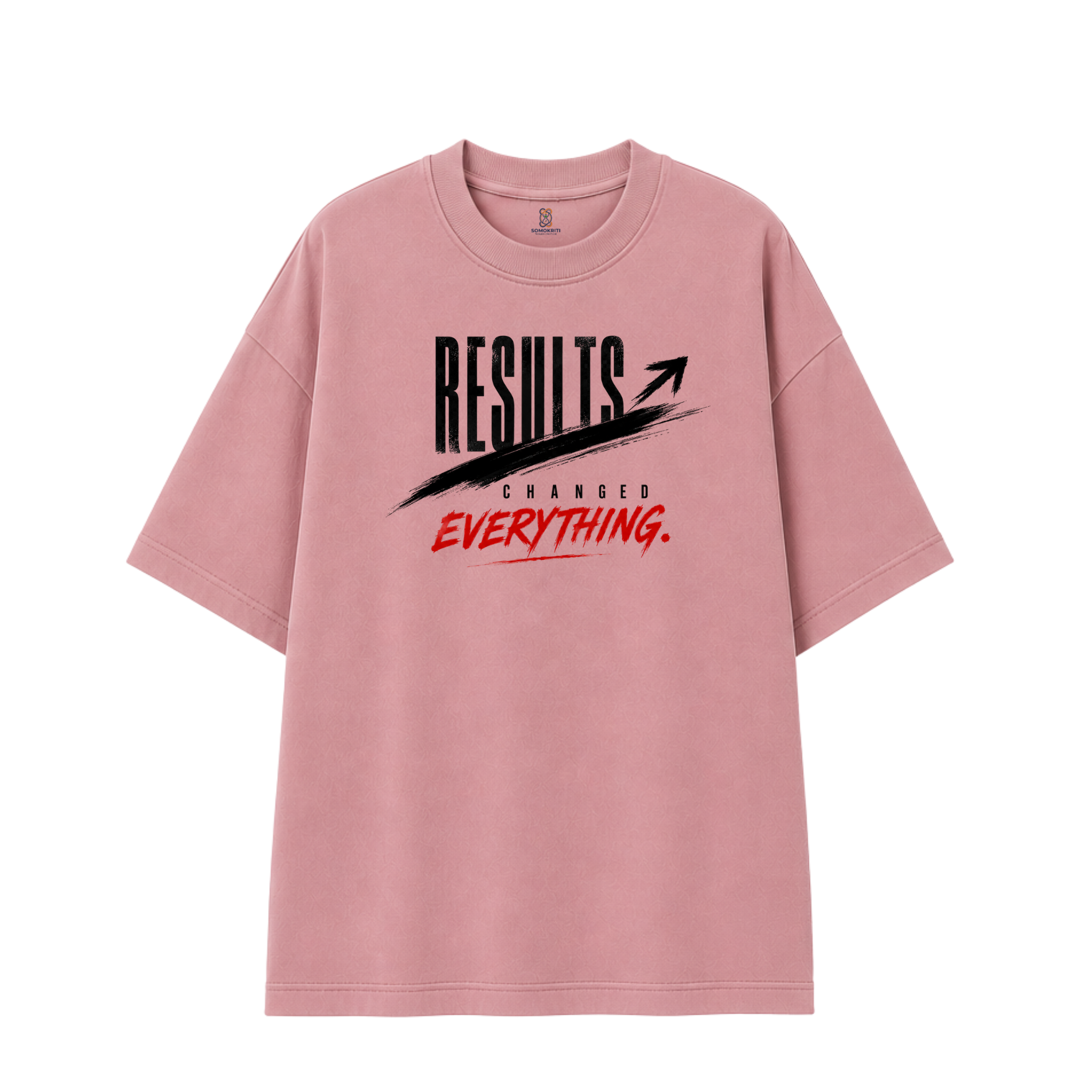 Somokriti Premium Cotton Printed T-Shirt - Bold Results | Oversized Fit, Half Sleeve, Round Neck | Unisex