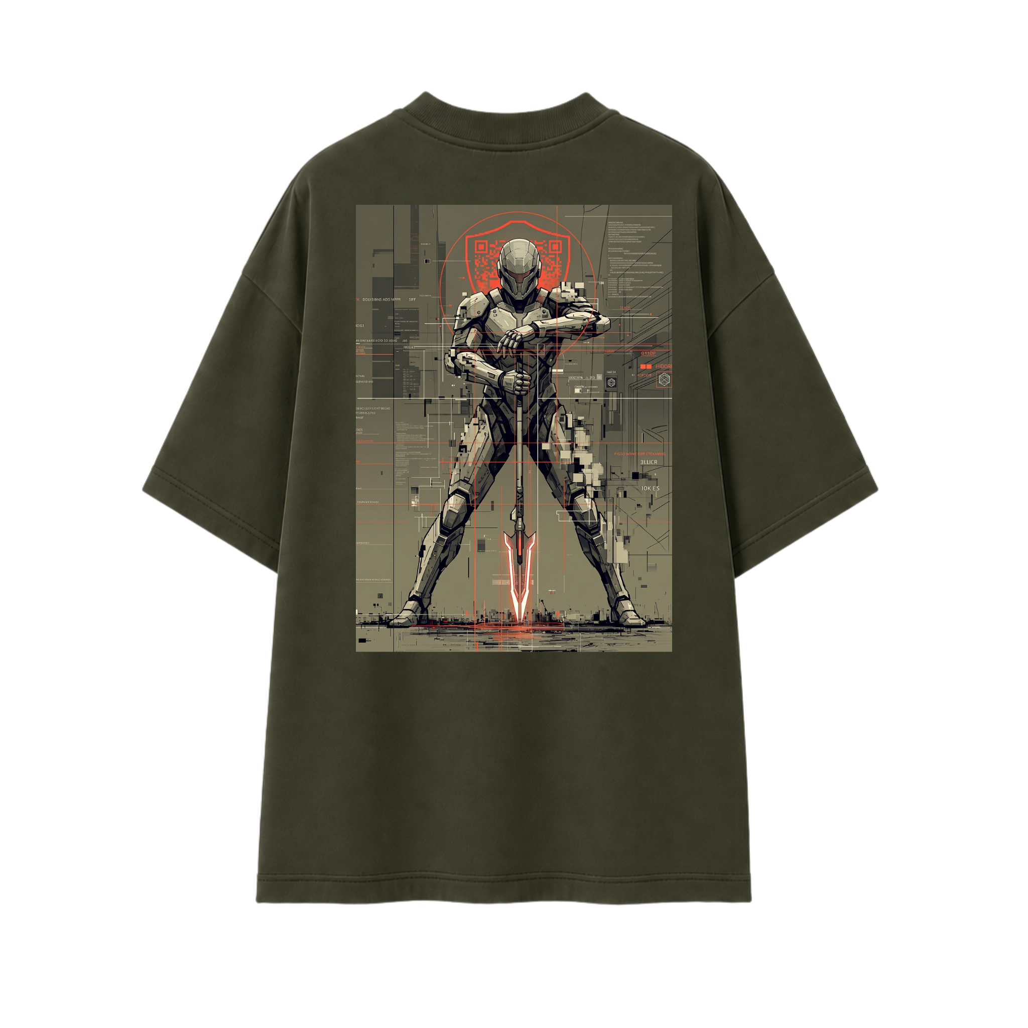Somokriti Premium Cotton Printed T-Shirt - Iron Vanguard | Oversized Fit, Half Sleeve, Round Neck | Unisex
