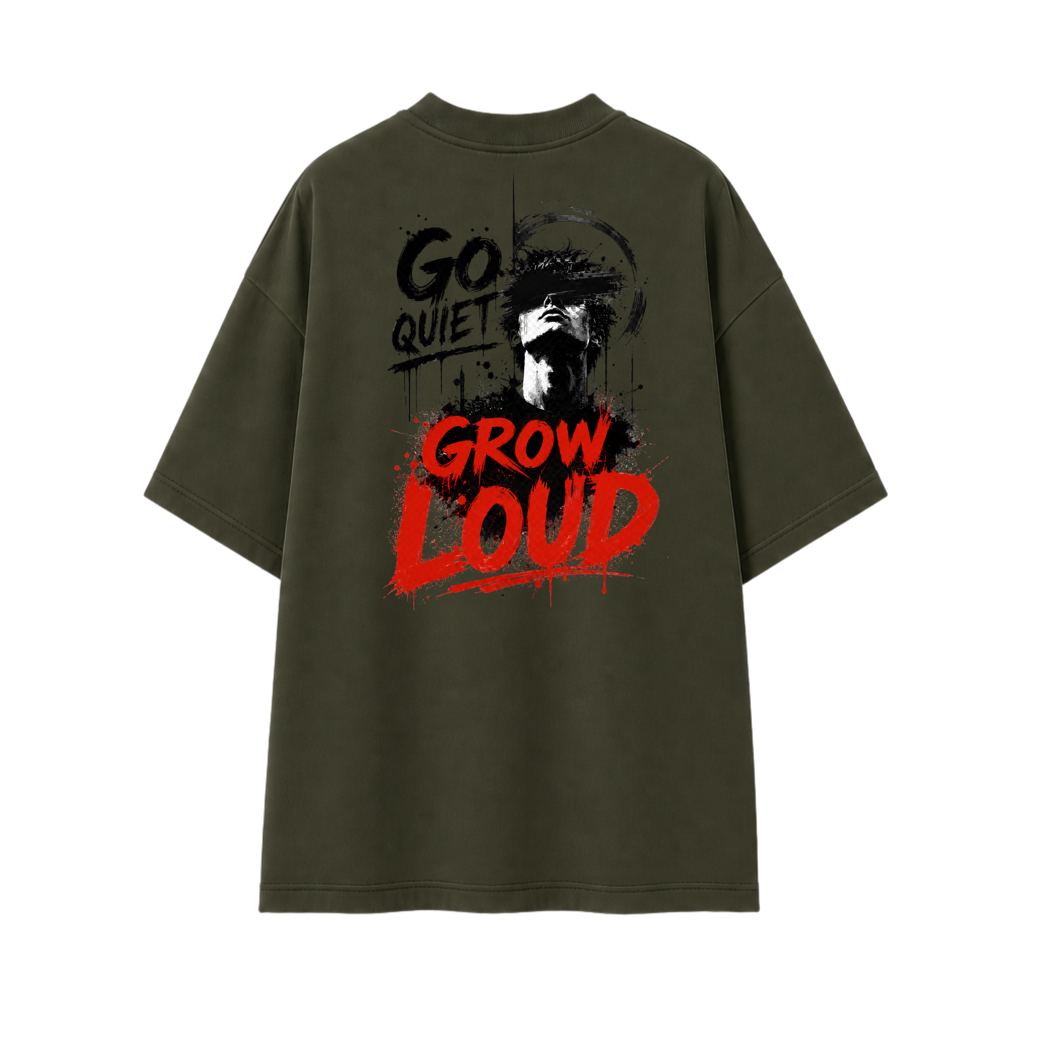 Somokriti Premium Cotton Printed T-Shirt - Quiet Strength | Oversized Fit, Half Sleeve, Round Neck | Unisex