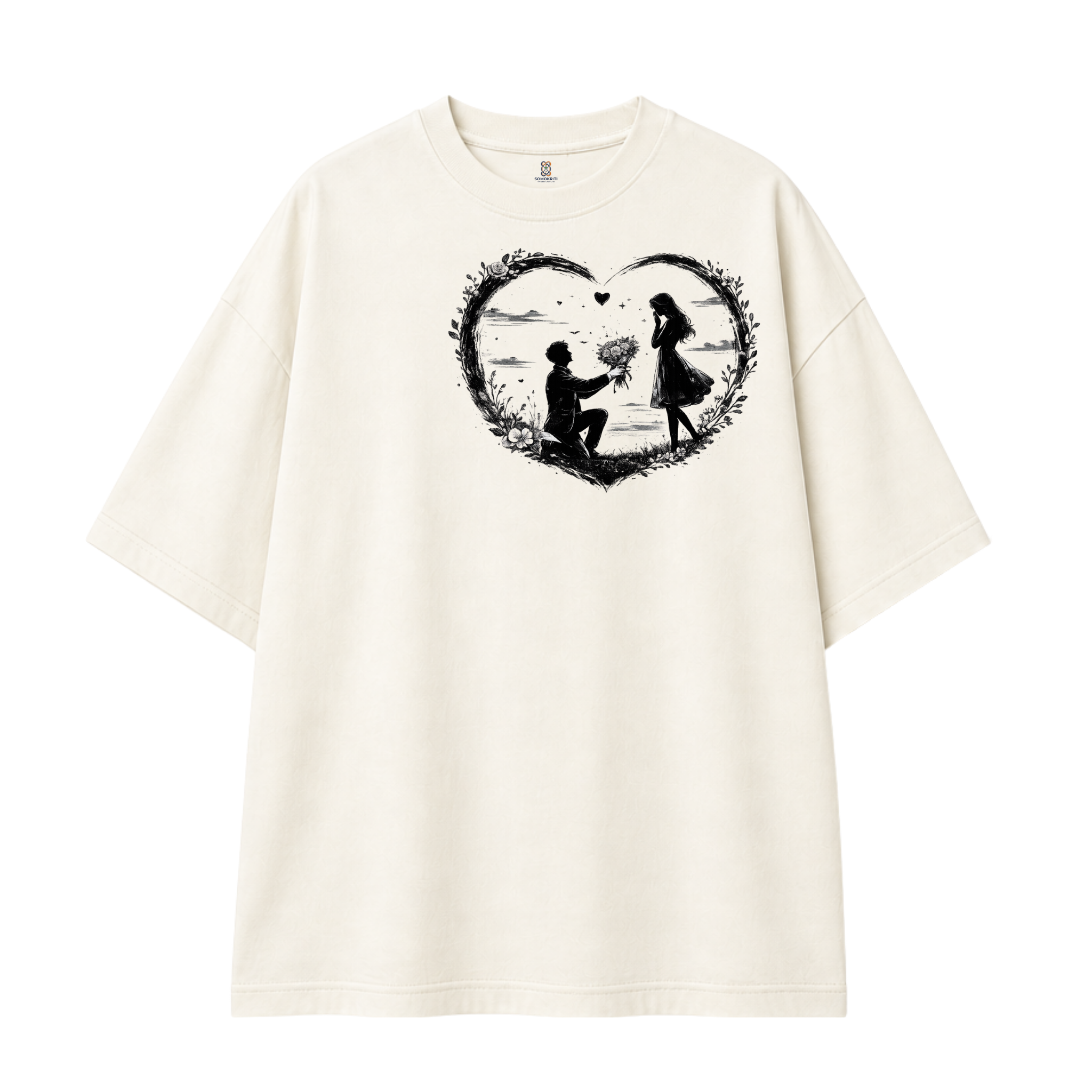 Somokriti Premium Cotton Printed T-Shirt - Forever Promise | Oversized Fit, Half Sleeve, Round Neck | Unisex