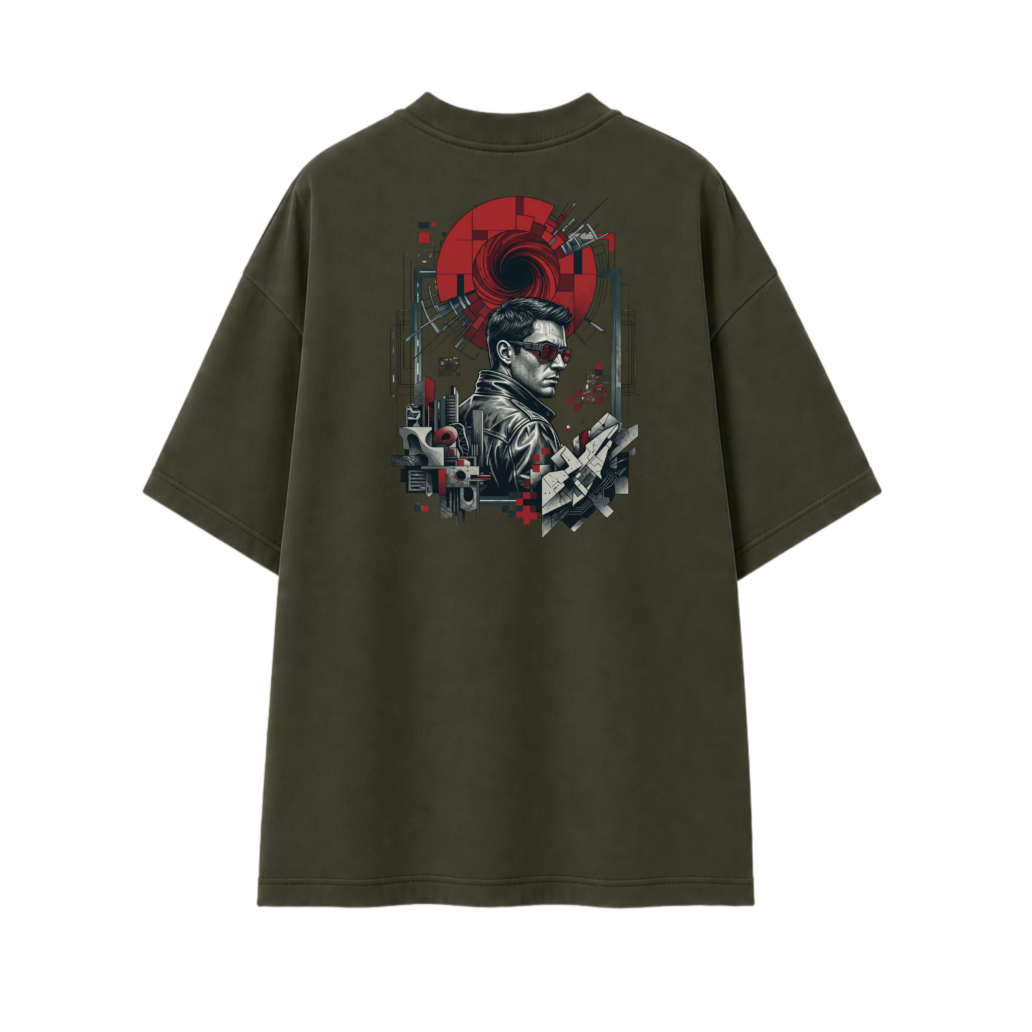 Somokriti Premium Cotton Printed T-Shirt - Neon Maverick | Oversized Fit, Half Sleeve, Round Neck | Unisex