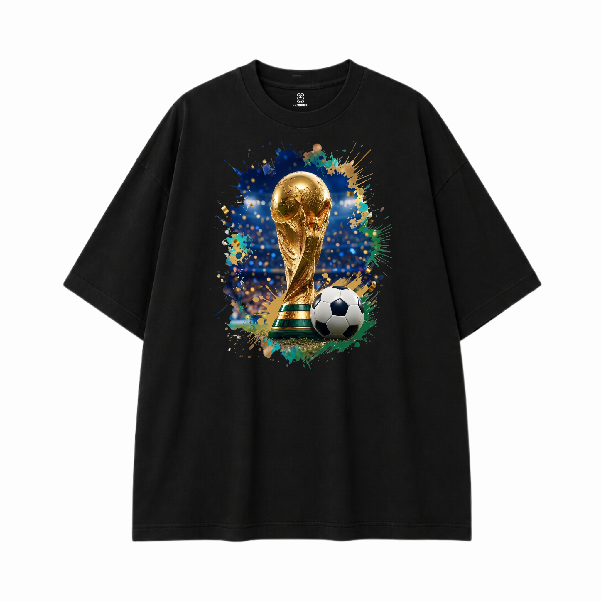 Somokriti Premium Cotton Printed T-Shirt - Cup Fever | Half Sleeve, Round Neck | Unisex