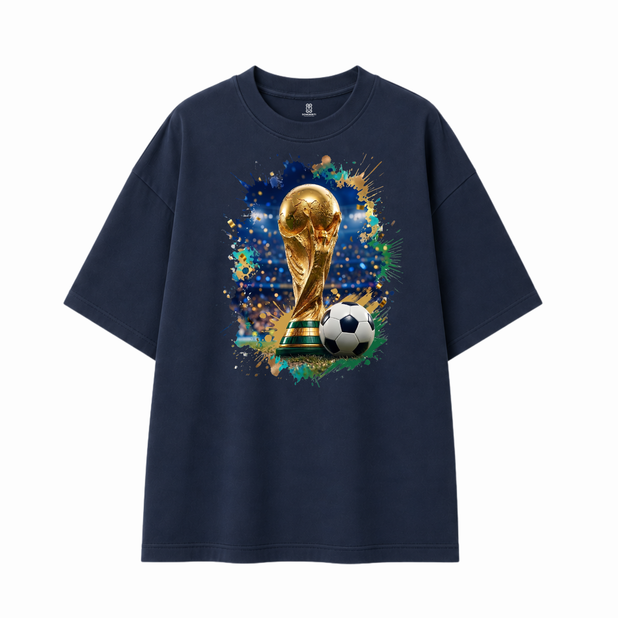 Somokriti Premium Cotton Printed T-Shirt - Cup Fever | Half Sleeve, Round Neck | Unisex