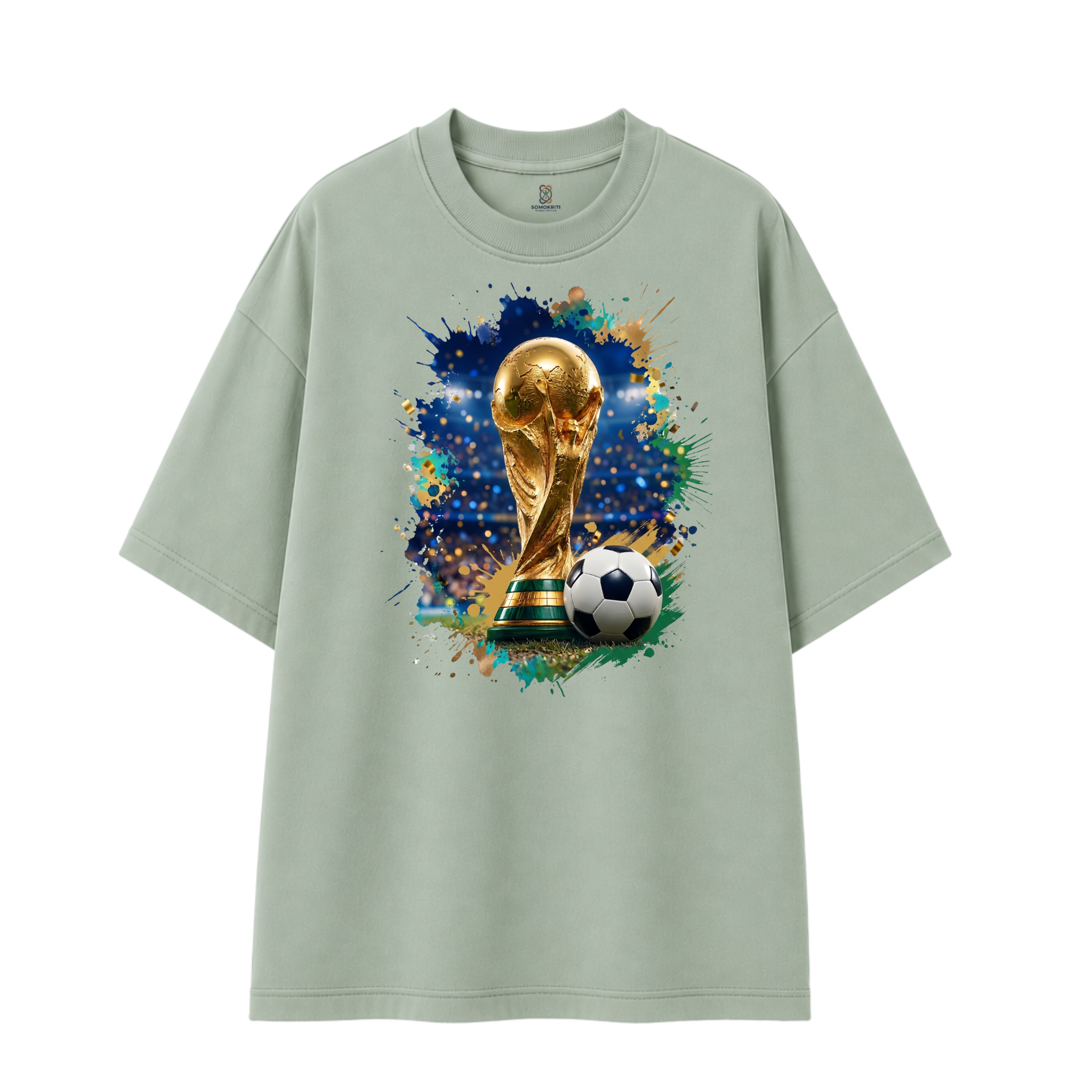 Somokriti Premium Cotton Printed T-Shirt - Cup Fever | Half Sleeve, Round Neck | Unisex