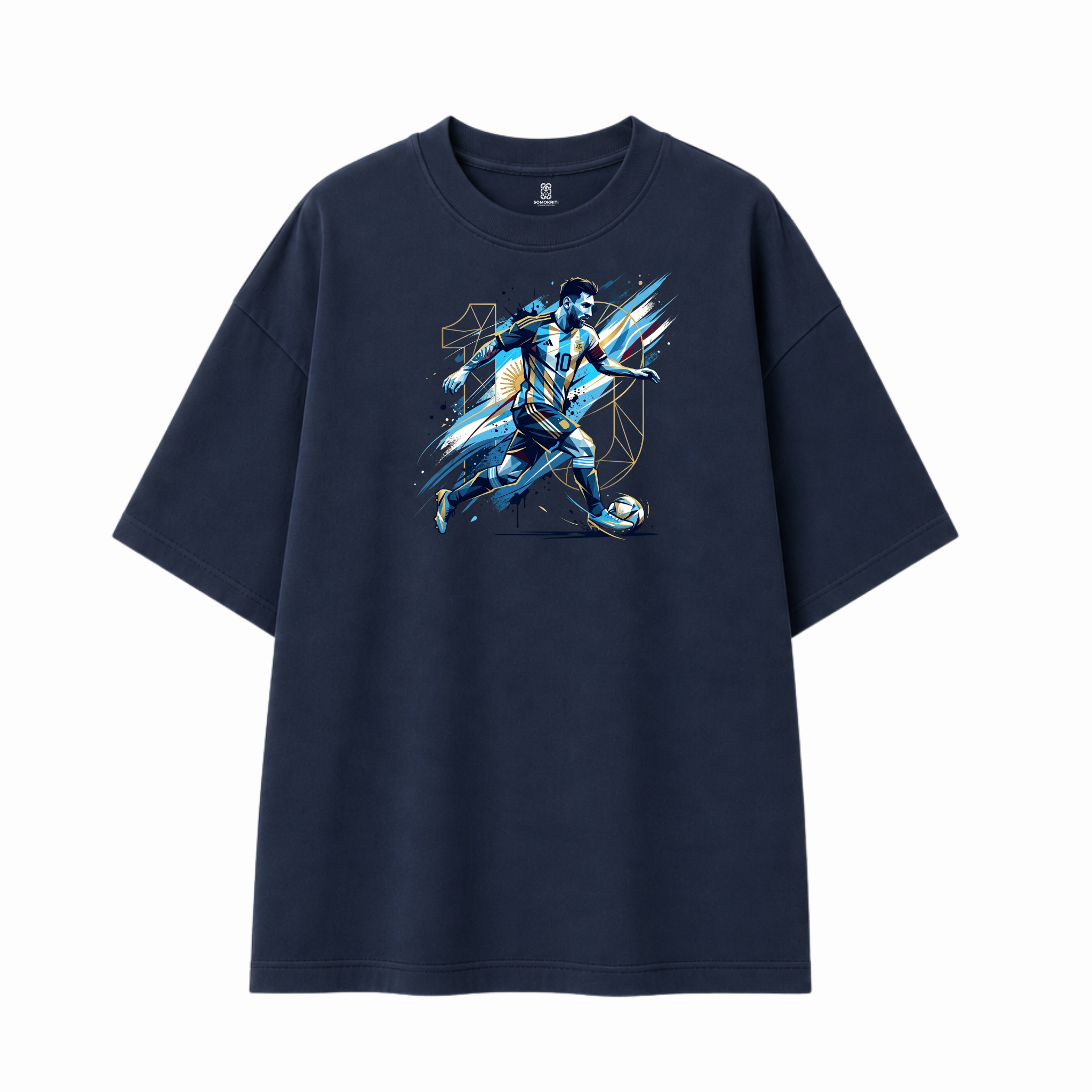 Somokriti Premium Cotton Printed T-Shirt - The G.O.A.T. | Half Sleeve, Round Neck | Unisex