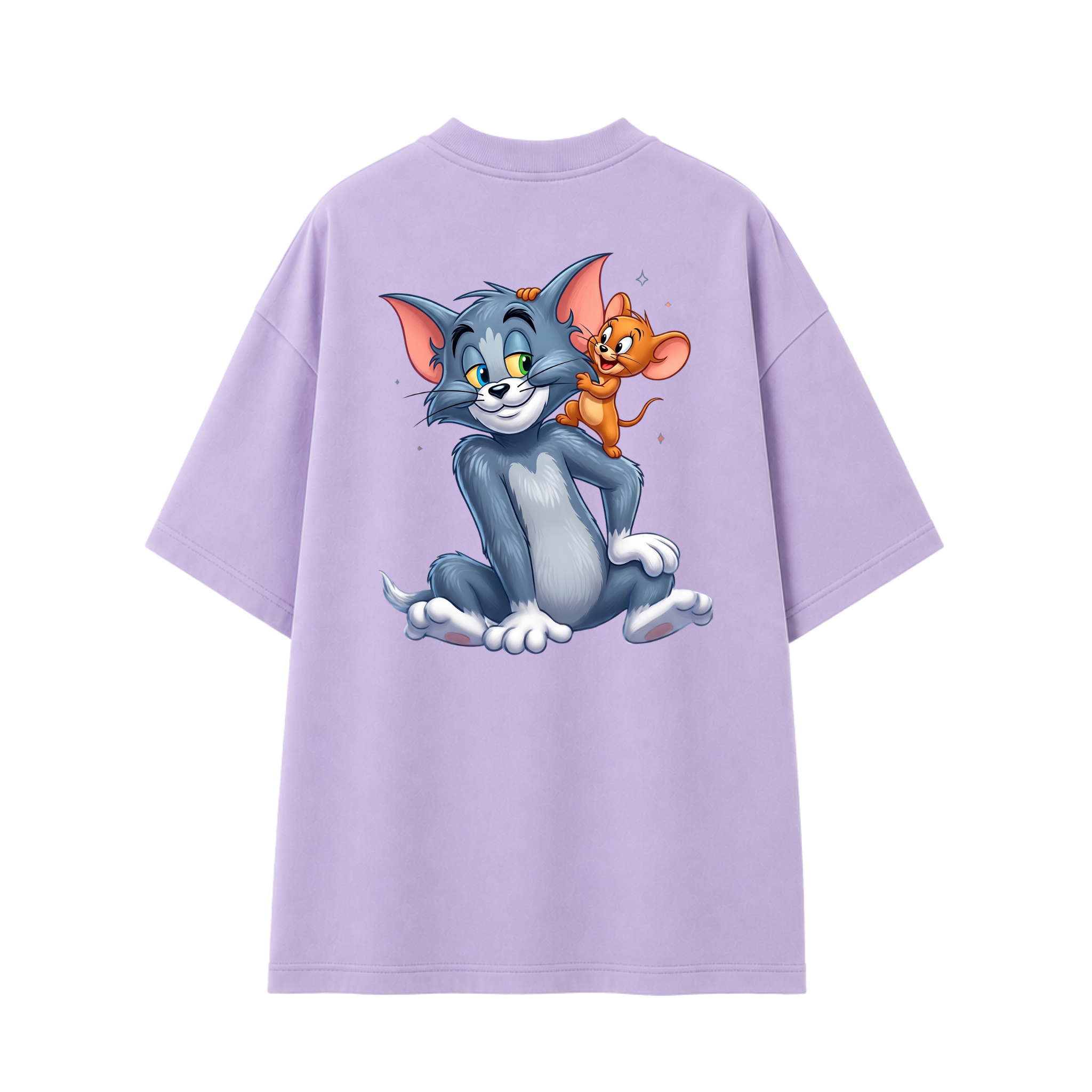 Somokriti Premium Cotton Printed T-Shirt - Tom and Jerry | Oversized Fit, Half Sleeve, Round Neck | Unisex
