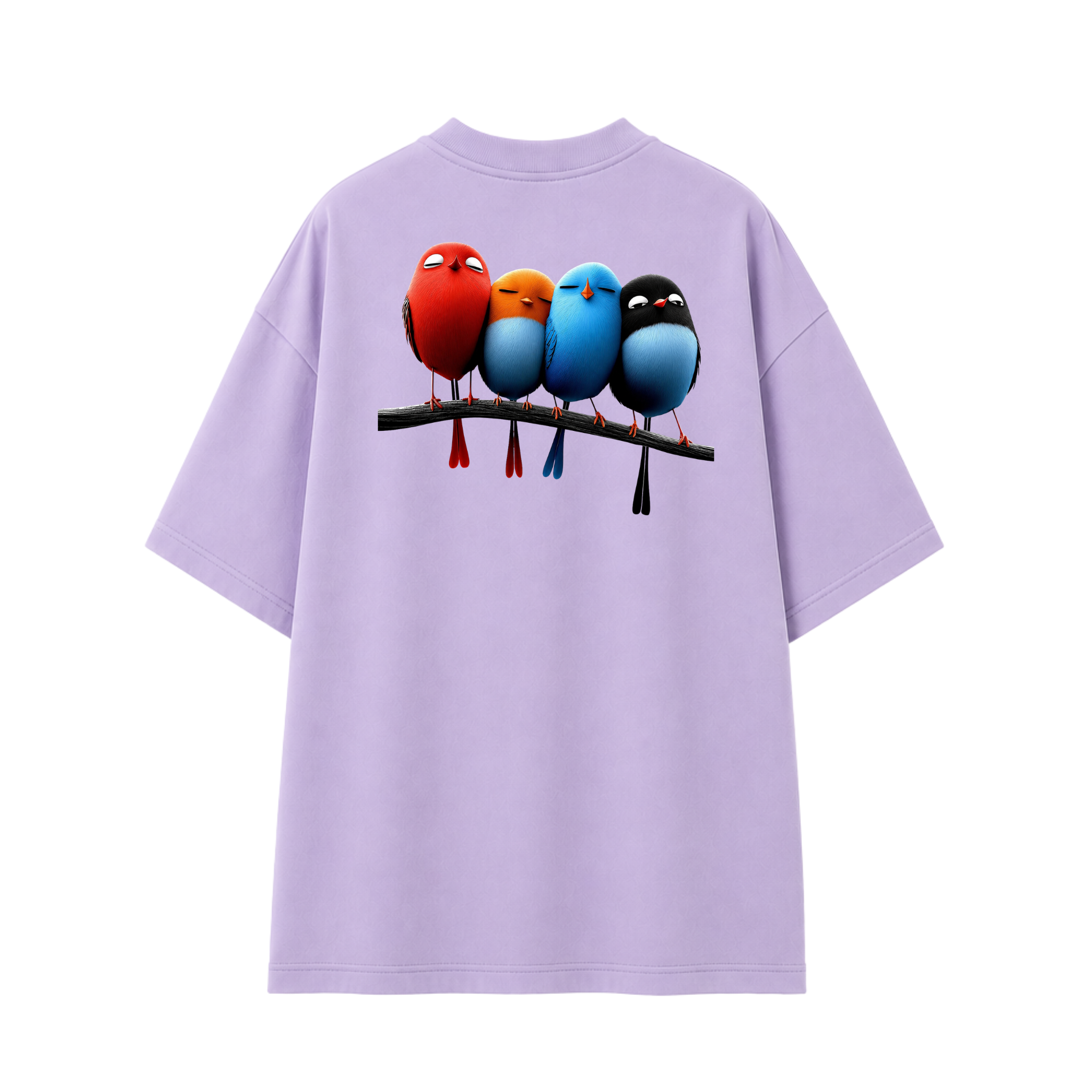 Somokriti Premium Cotton Printed T-Shirt - Feather Squad | Oversized Fit, Half Sleeve, Round Neck | Unisex