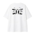 Somokriti Premium Cotton Printed T-Shirt - Sunset Escape | Oversized Fit, Half Sleeve, Round Neck | Unisex