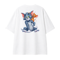Somokriti Premium Cotton Printed T-Shirt - Tom and Jerry | Oversized Fit, Half Sleeve, Round Neck | Unisex