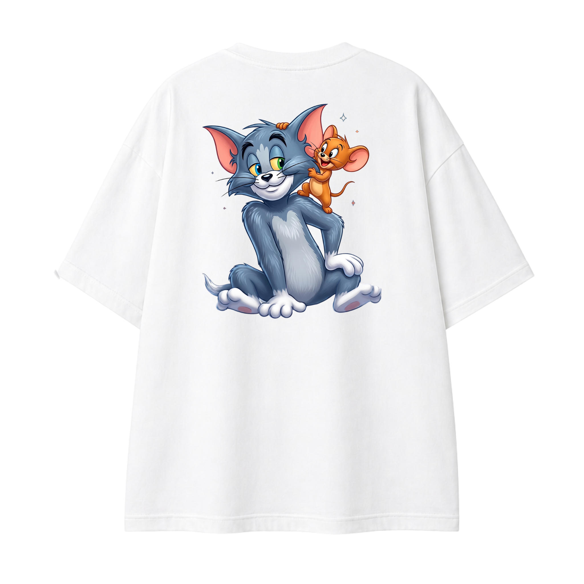 Somokriti Premium Cotton Printed T-Shirt - Tom and Jerry | Oversized Fit, Half Sleeve, Round Neck | Unisex