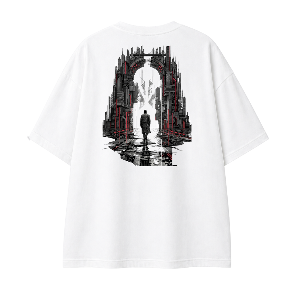 Somokriti Premium Cotton Printed T-Shirt - Void Walker | Oversized Fit, Half Sleeve, Round Neck | Unisex