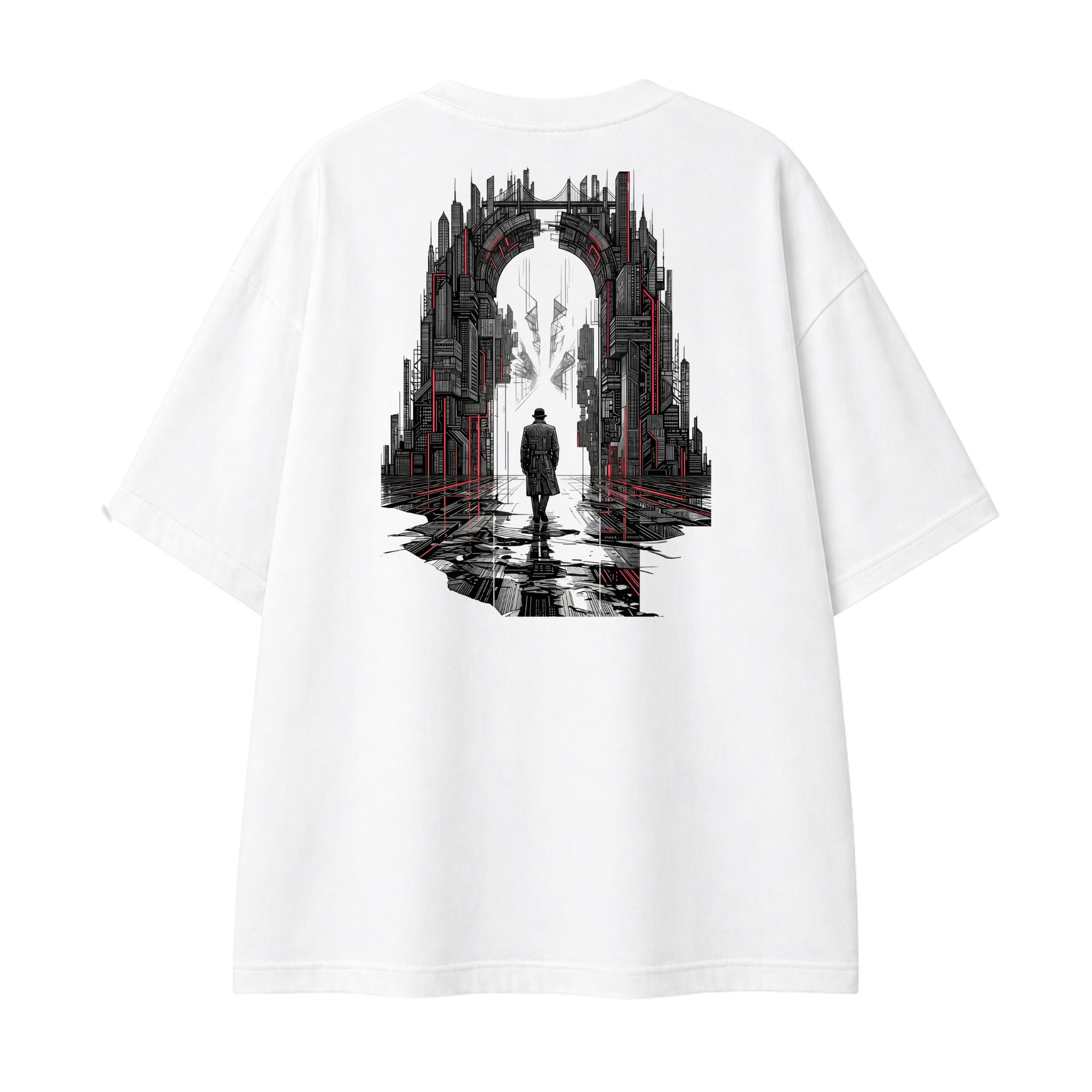 Somokriti Premium Cotton Printed T-Shirt - Void Walker | Oversized Fit, Half Sleeve, Round Neck | Unisex