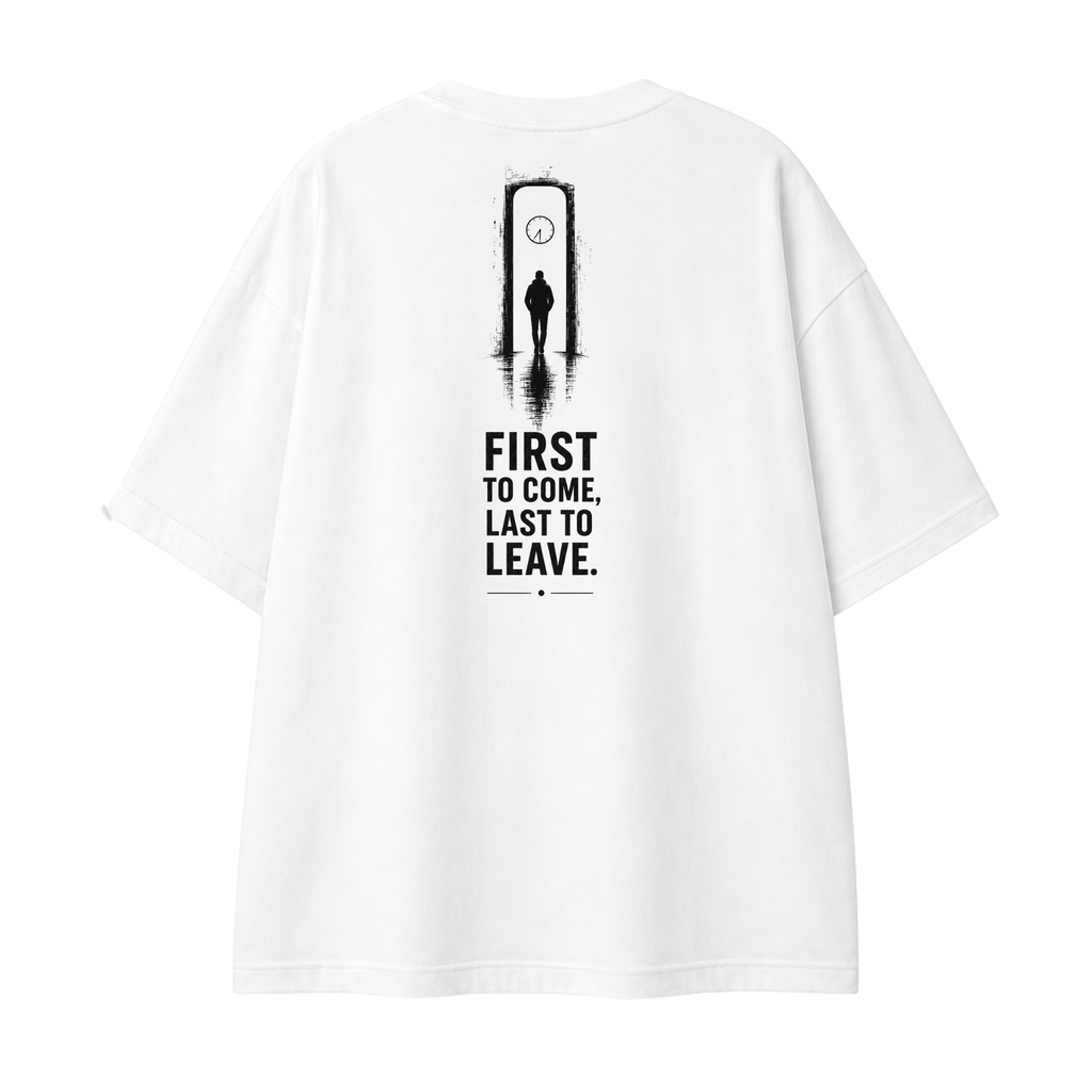 Somokriti Premium Cotton Printed T-Shirt - Final Shift | Oversized Fit, Half Sleeve, Round Neck | Unisex