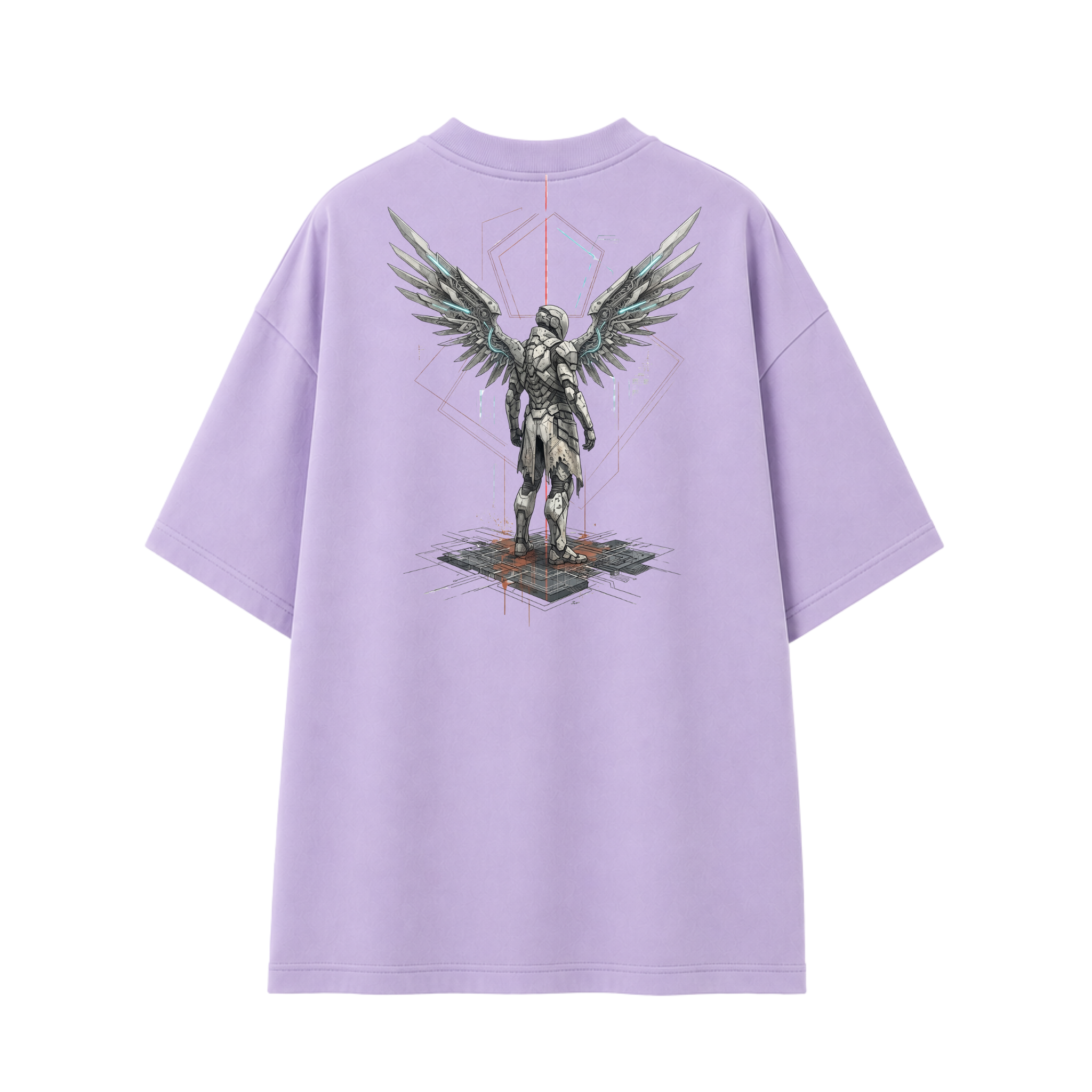 Somokriti Premium Cotton Printed T-Shirt - Ascended Guardian | Oversized Fit, Half Sleeve, Round Neck | Unisex