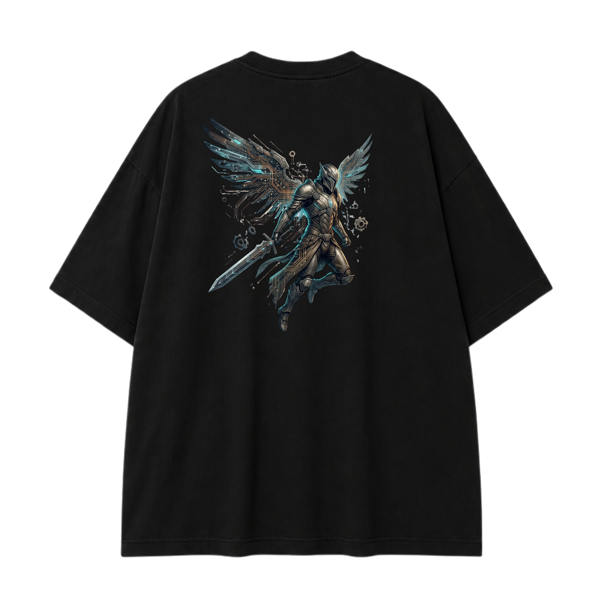Somokriti Premium Cotton Printed T-Shirt - Nova Guardian | Oversized Fit, Half Sleeve, Round Neck | Unisex