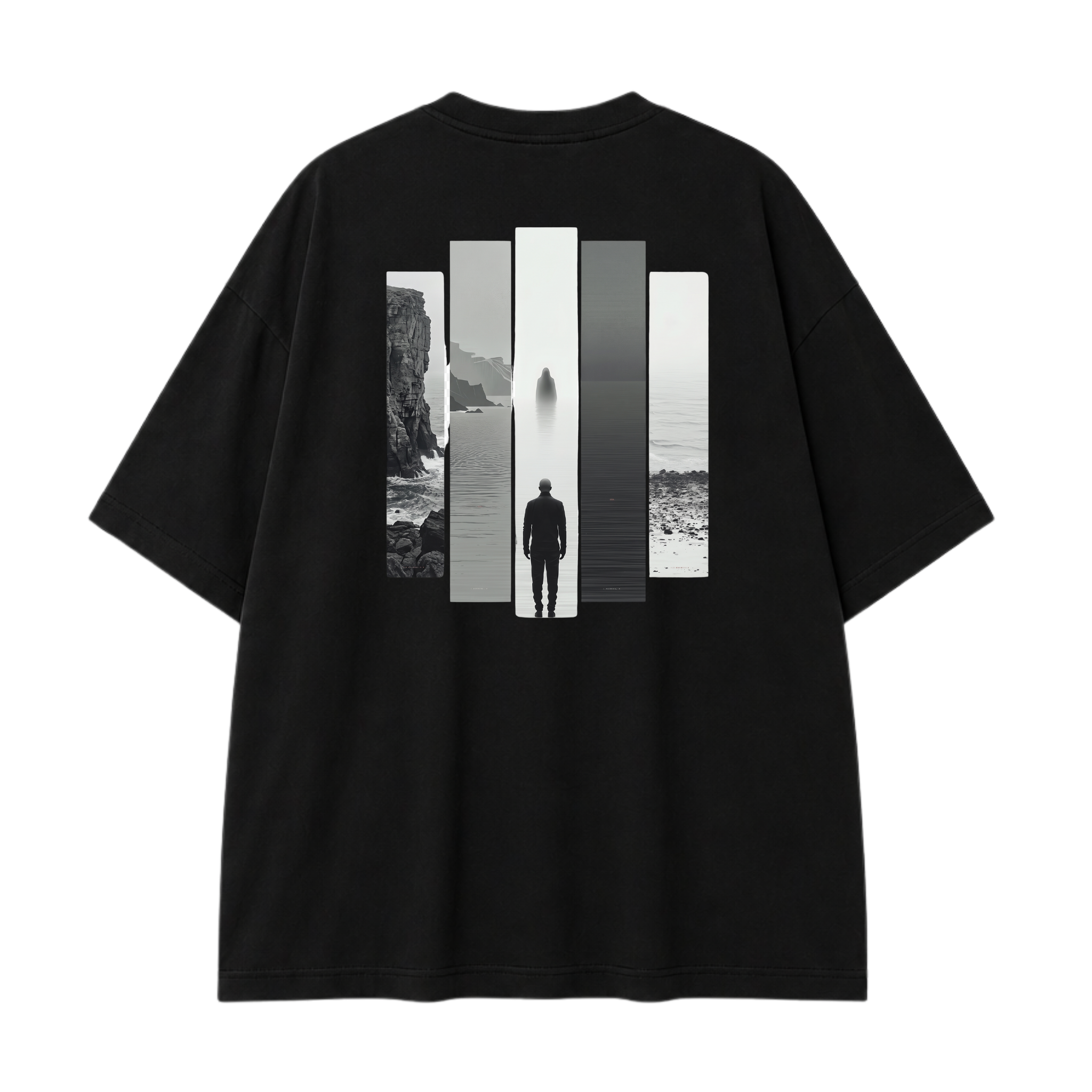 Somokriti Premium Cotton Printed T-Shirt - Silent Horizon | Oversized Fit, Half Sleeve, Round Neck | Unisex