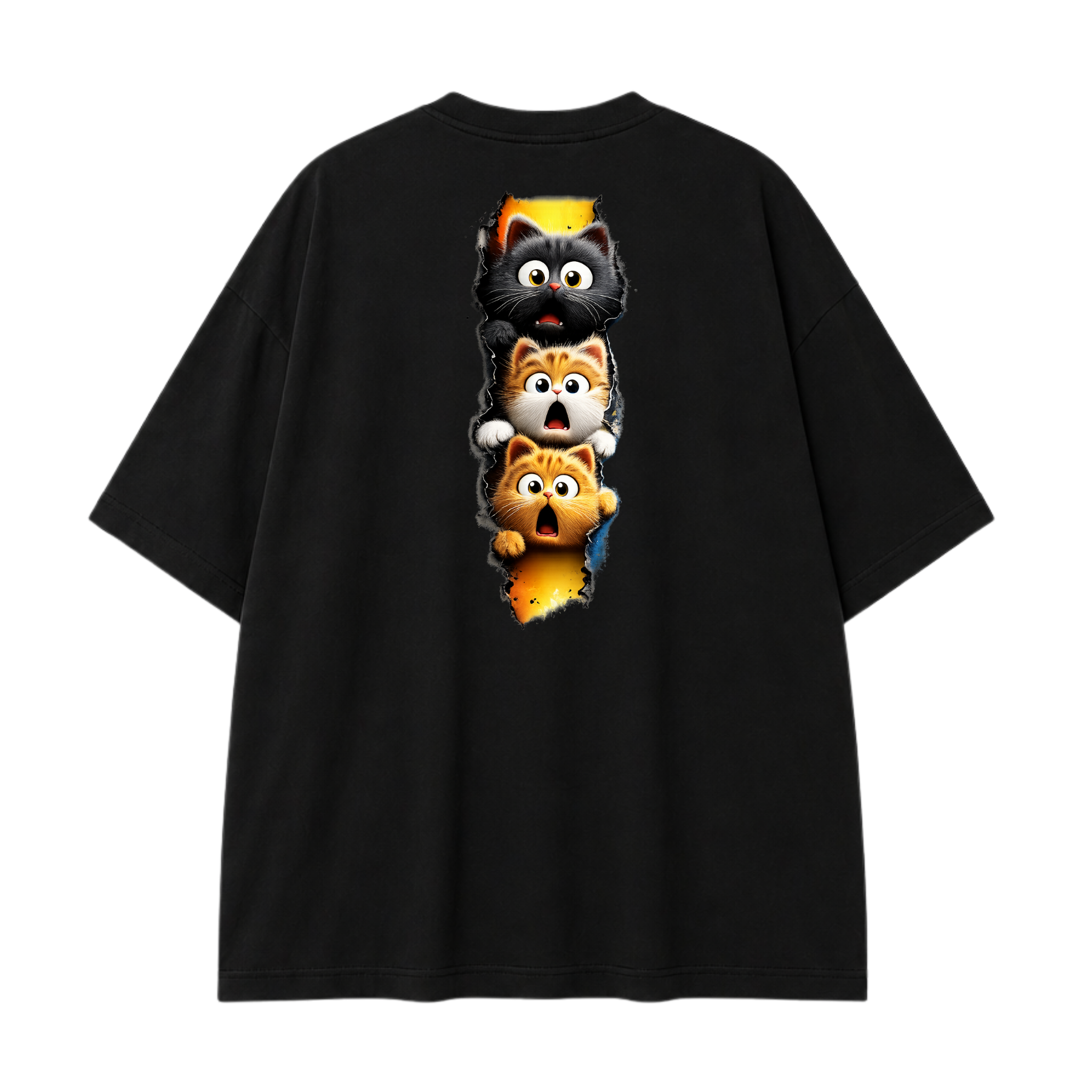 Somokriti Premium Cotton Printed T-Shirt - Curious Chaos | Oversized Fit, Half Sleeve, Round Neck | Unisex