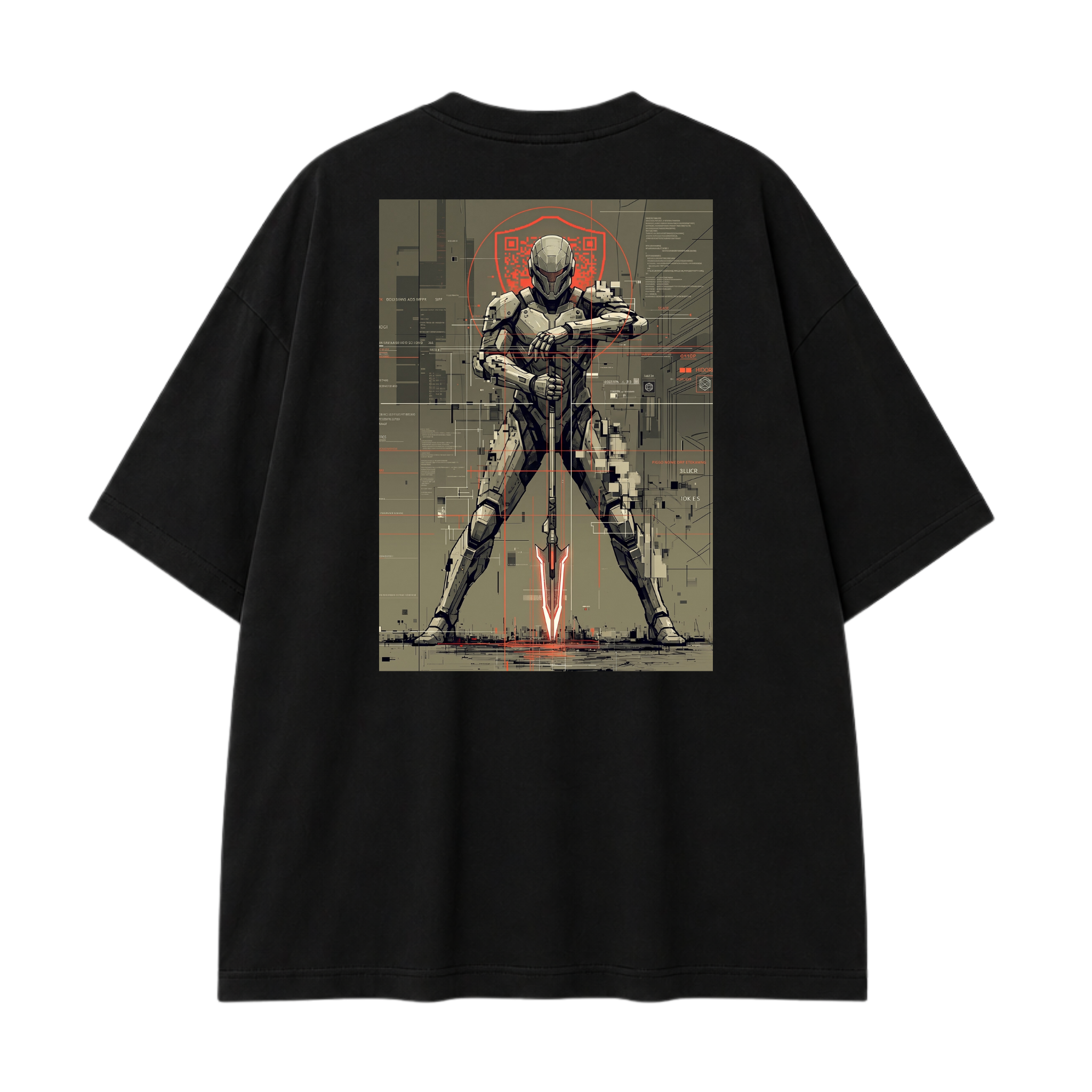 Somokriti Premium Cotton Printed T-Shirt - Iron Vanguard | Oversized Fit, Half Sleeve, Round Neck | Unisex
