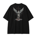 Somokriti Premium Cotton Printed T-Shirt - Ascended Guardian | Oversized Fit, Half Sleeve, Round Neck | Unisex