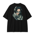 Somokriti Premium Cotton Printed T-Shirt - Quantum Voyager | Oversized Fit, Half Sleeve, Round Neck | Unisex