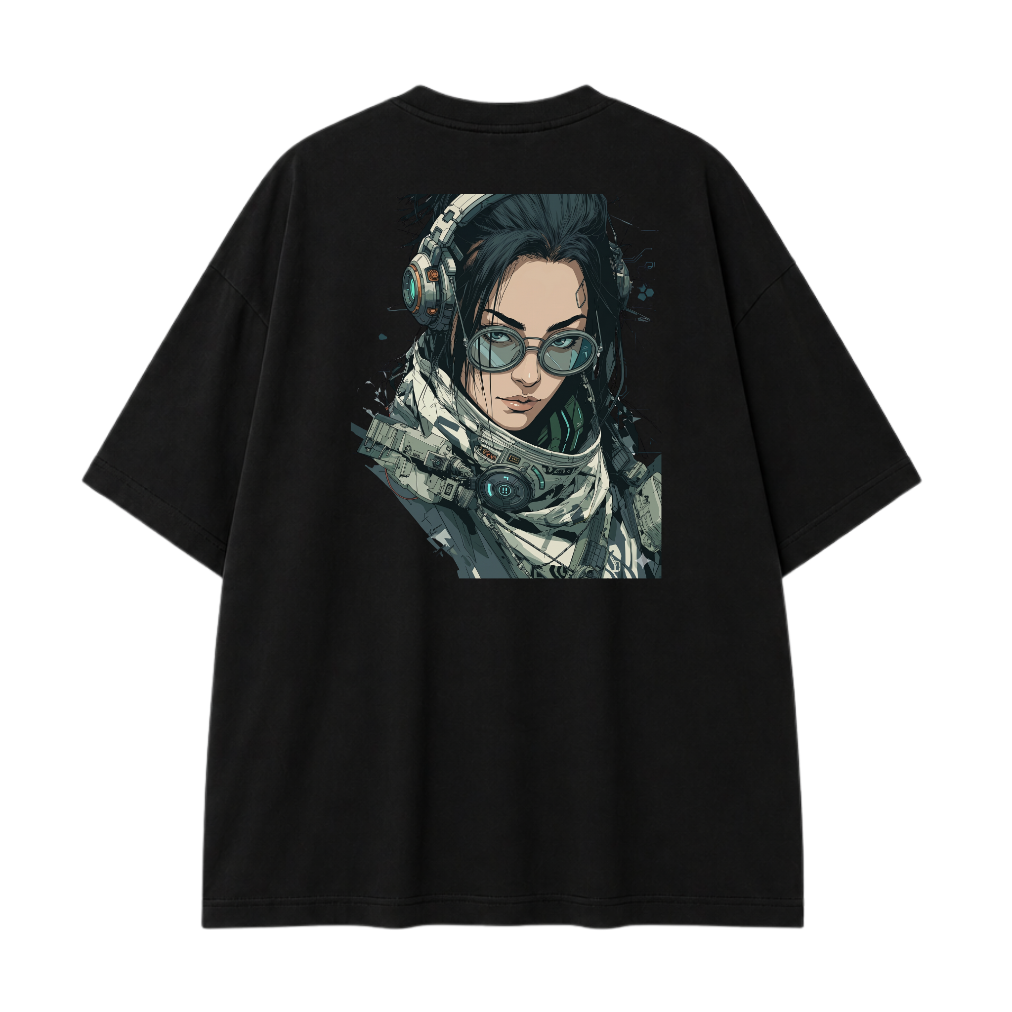 Somokriti Premium Cotton Printed T-Shirt - Quantum Voyager | Oversized Fit, Half Sleeve, Round Neck | Unisex