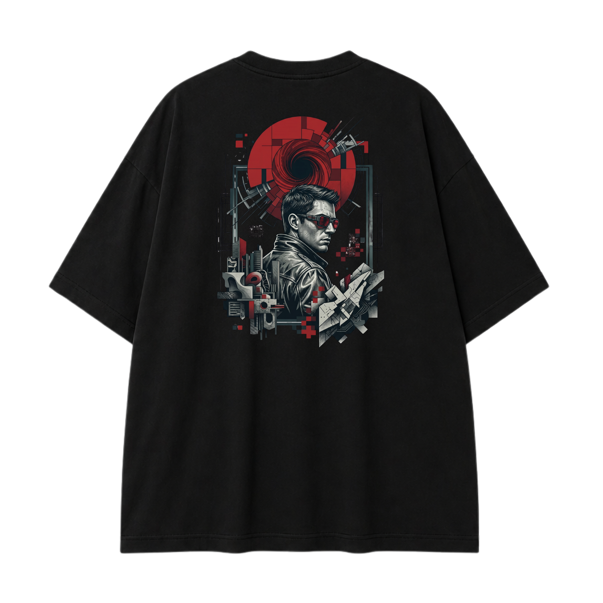 Somokriti Premium Cotton Printed T-Shirt - Neon Maverick | Oversized Fit, Half Sleeve, Round Neck | Unisex