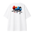 Somokriti Premium Cotton Printed T-Shirt - Feather Squad | Oversized Fit, Half Sleeve, Round Neck | Unisex