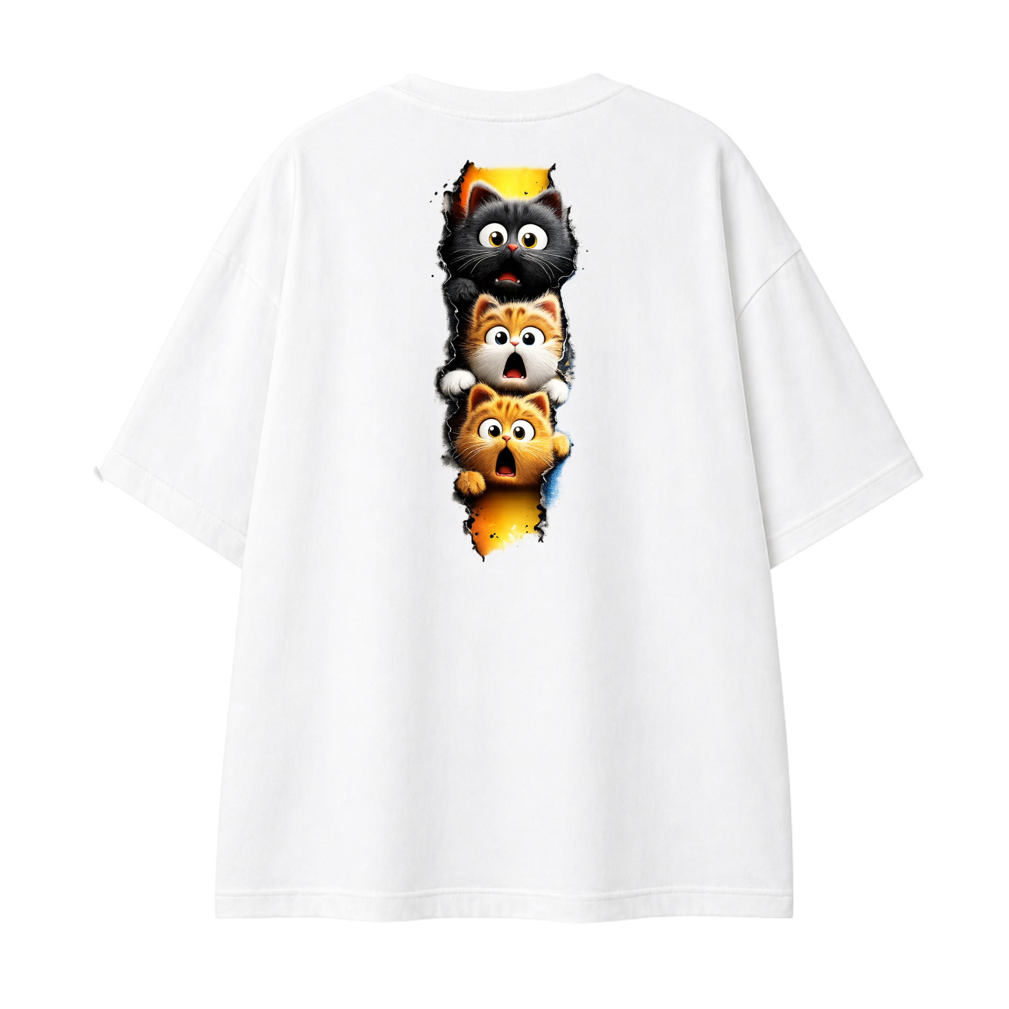 Somokriti Premium Cotton Printed T-Shirt - Curious Chaos | Oversized Fit, Half Sleeve, Round Neck | Unisex