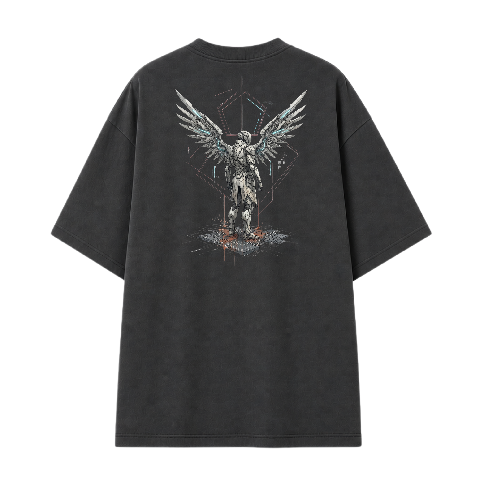 Somokriti Premium Cotton Printed T-Shirt - Ascended Guardian | Oversized Fit, Half Sleeve, Round Neck | Unisex