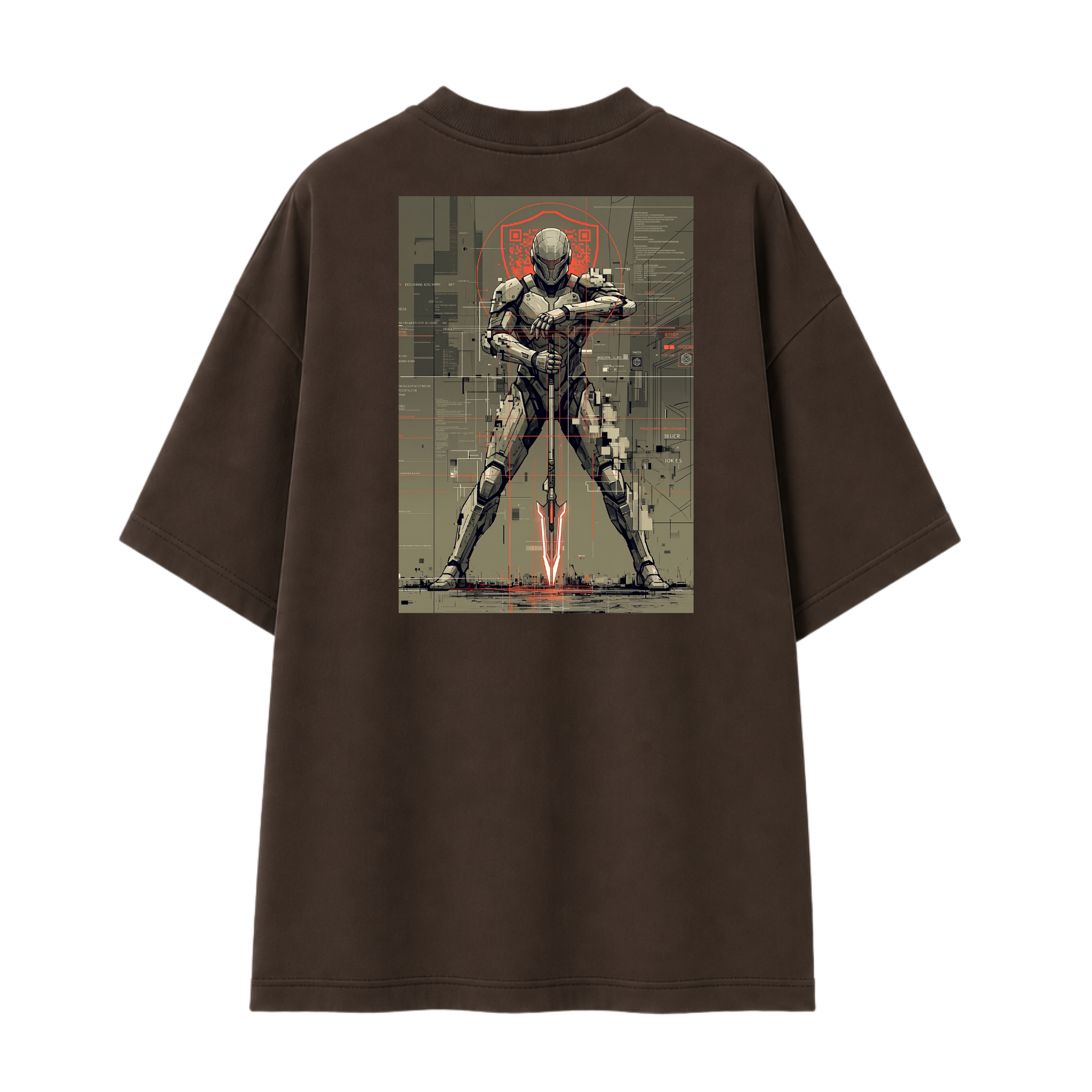 Somokriti Premium Cotton Printed T-Shirt - Iron Vanguard | Oversized Fit, Half Sleeve, Round Neck | Unisex